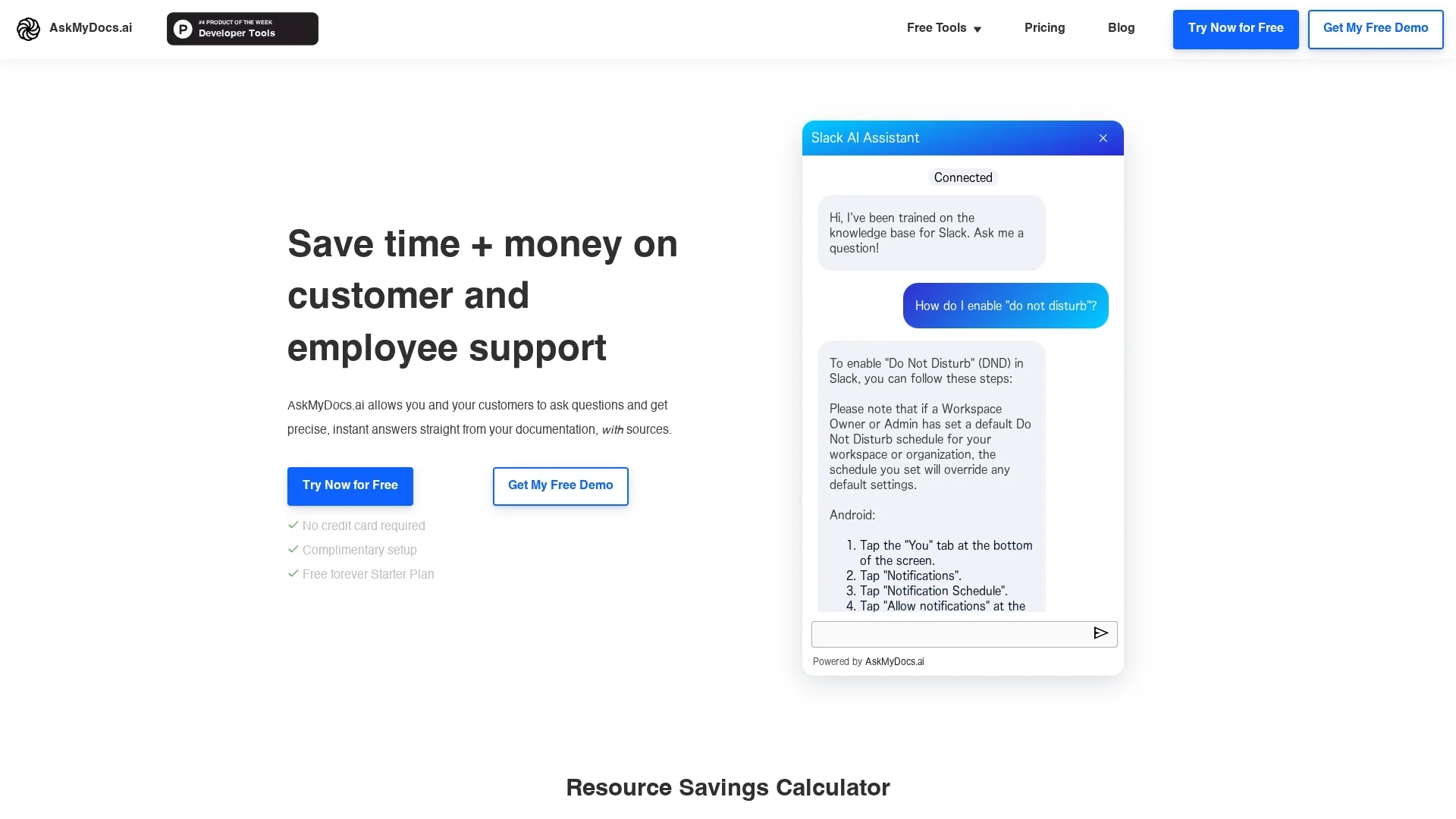 askmydocs-ai homepage