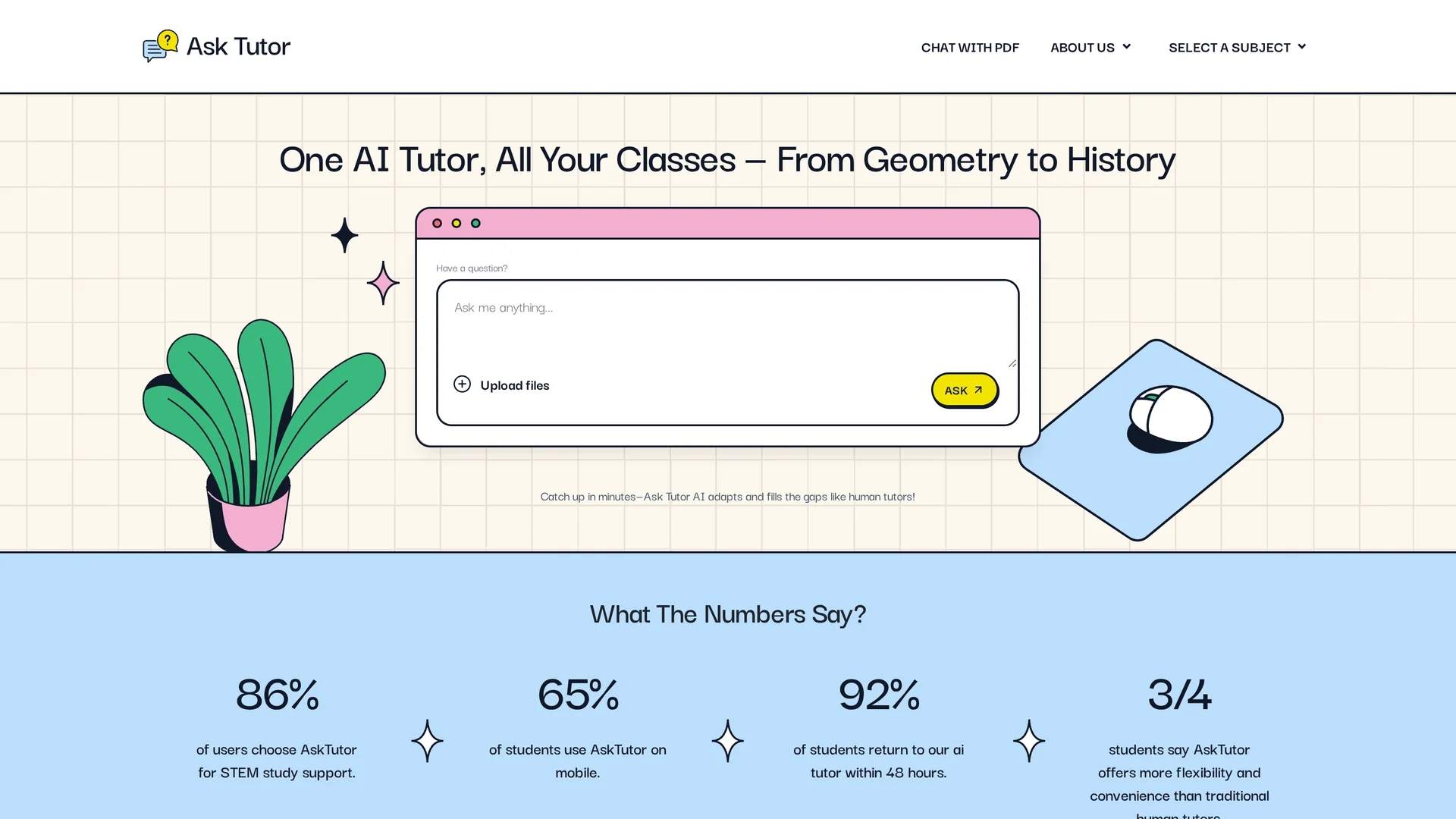 asktutor homepage
