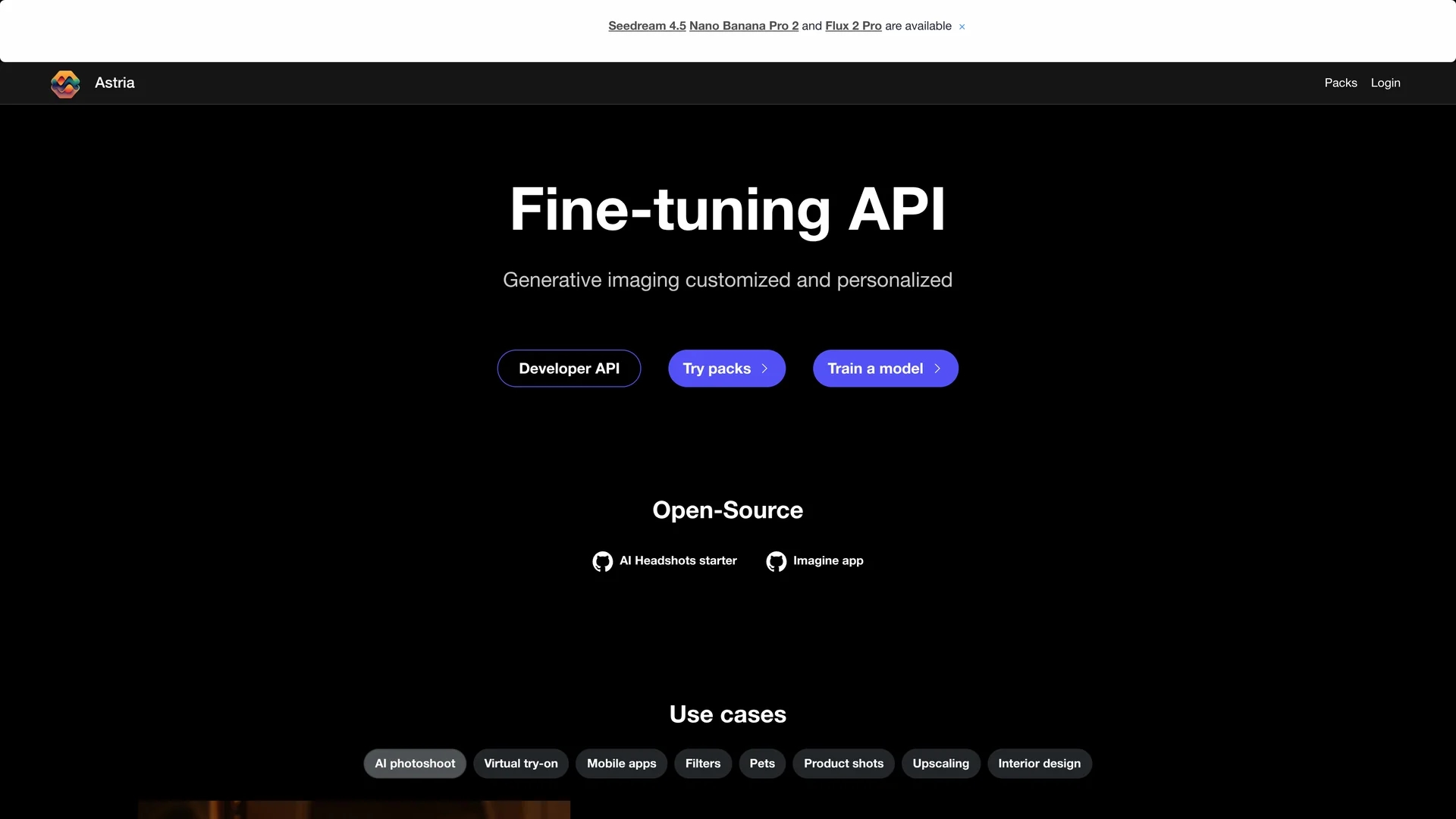 astria homepage