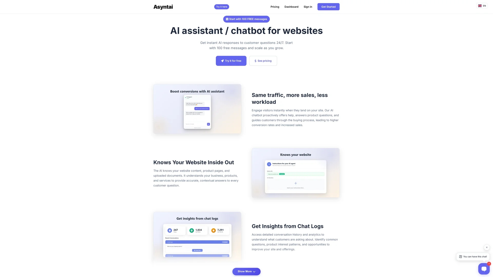 asyntai homepage