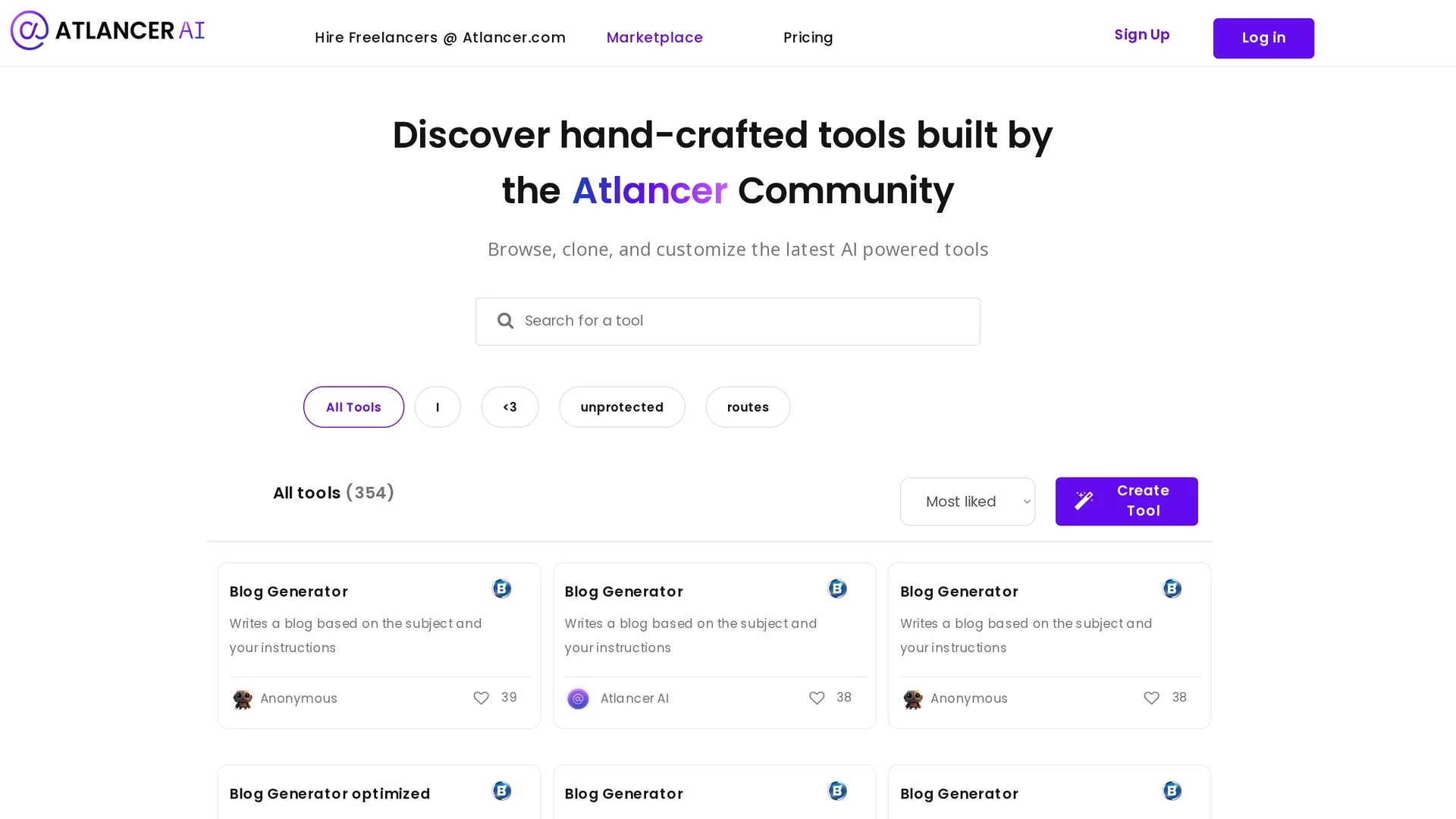 atlancer-ai homepage