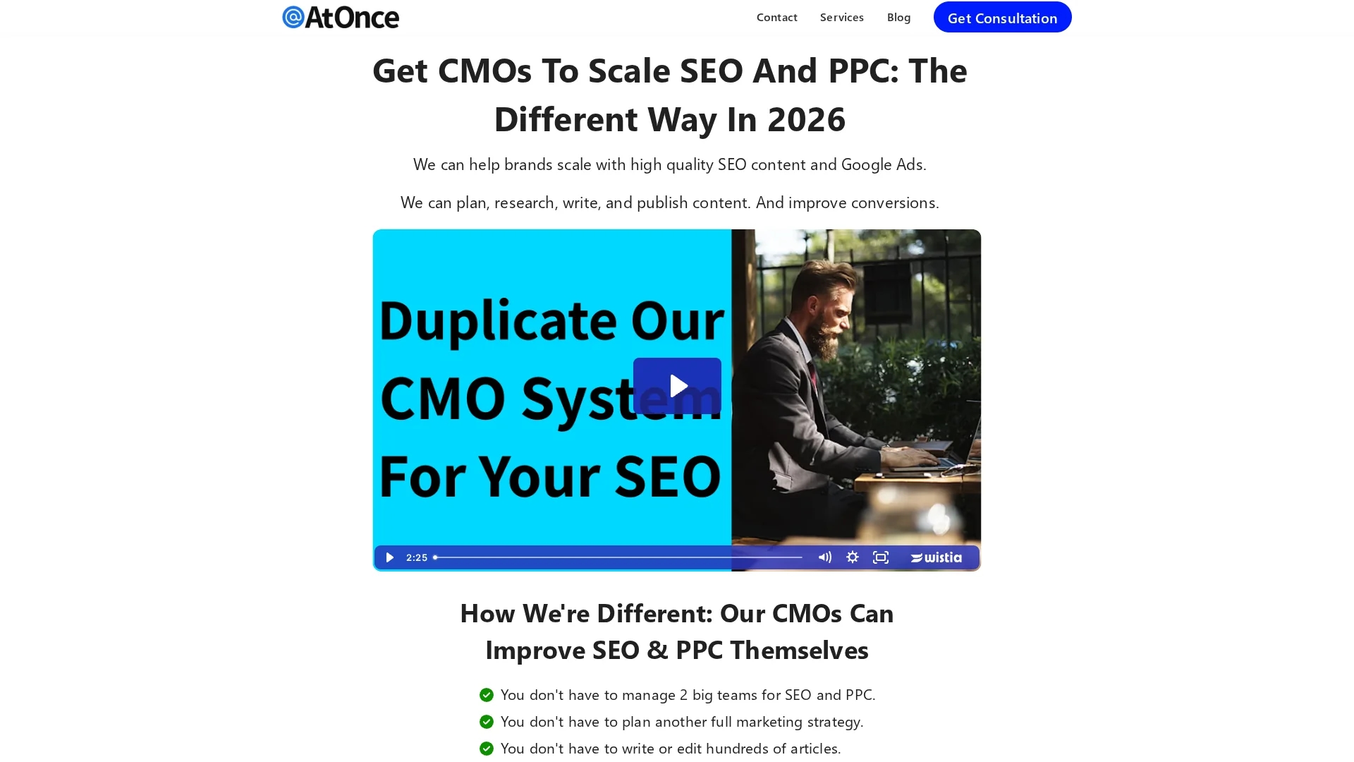 atonce homepage