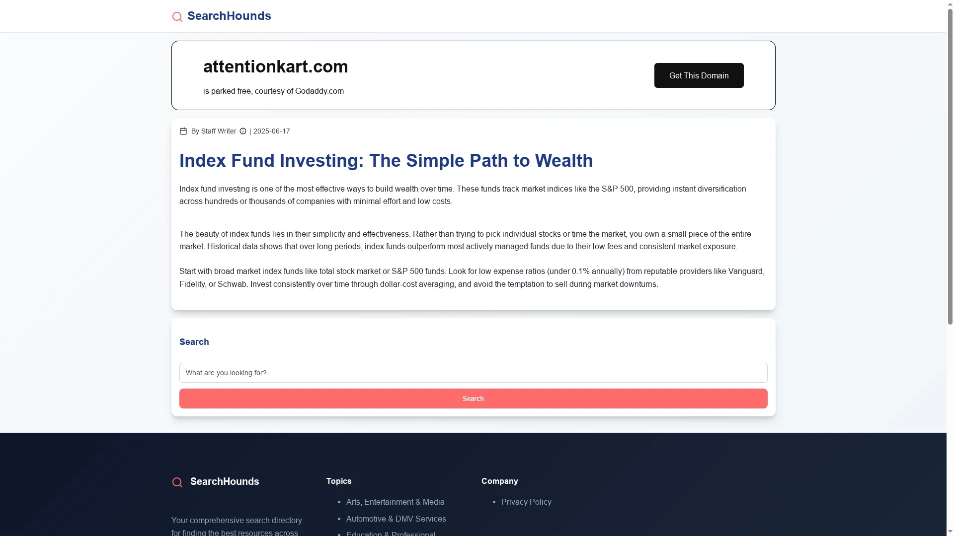 attentionkart homepage
