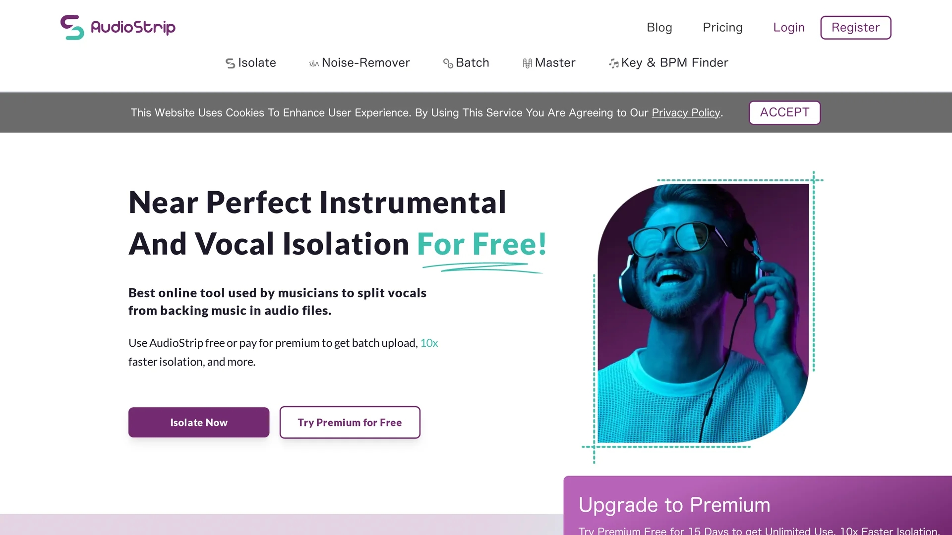 audio-strip homepage