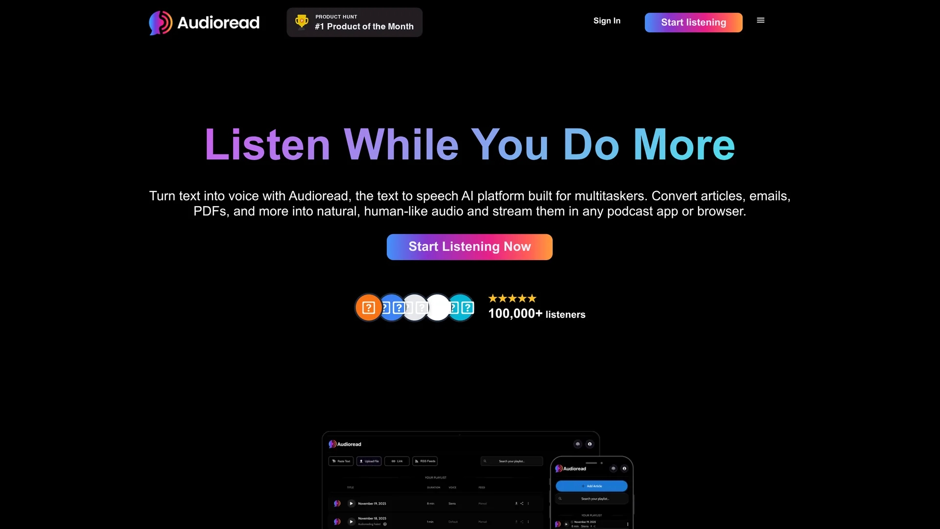 audioread homepage