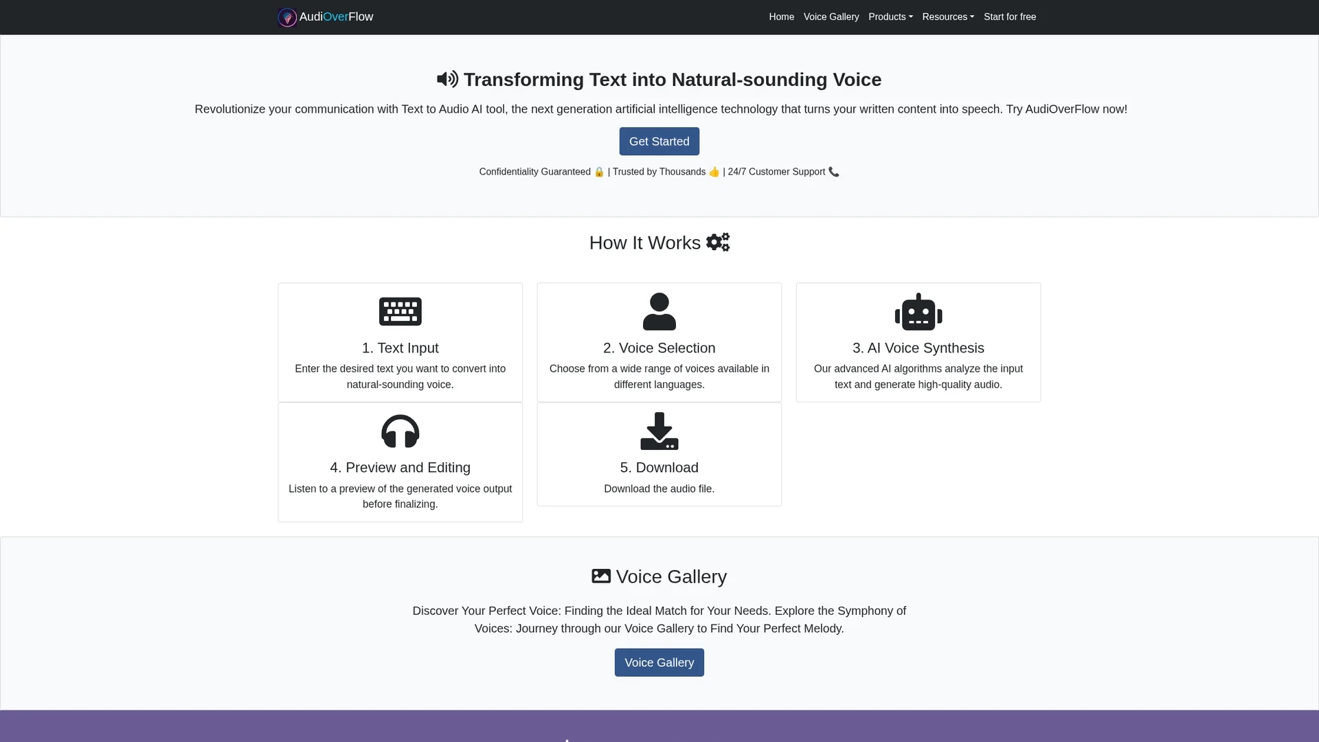 audioverflow homepage