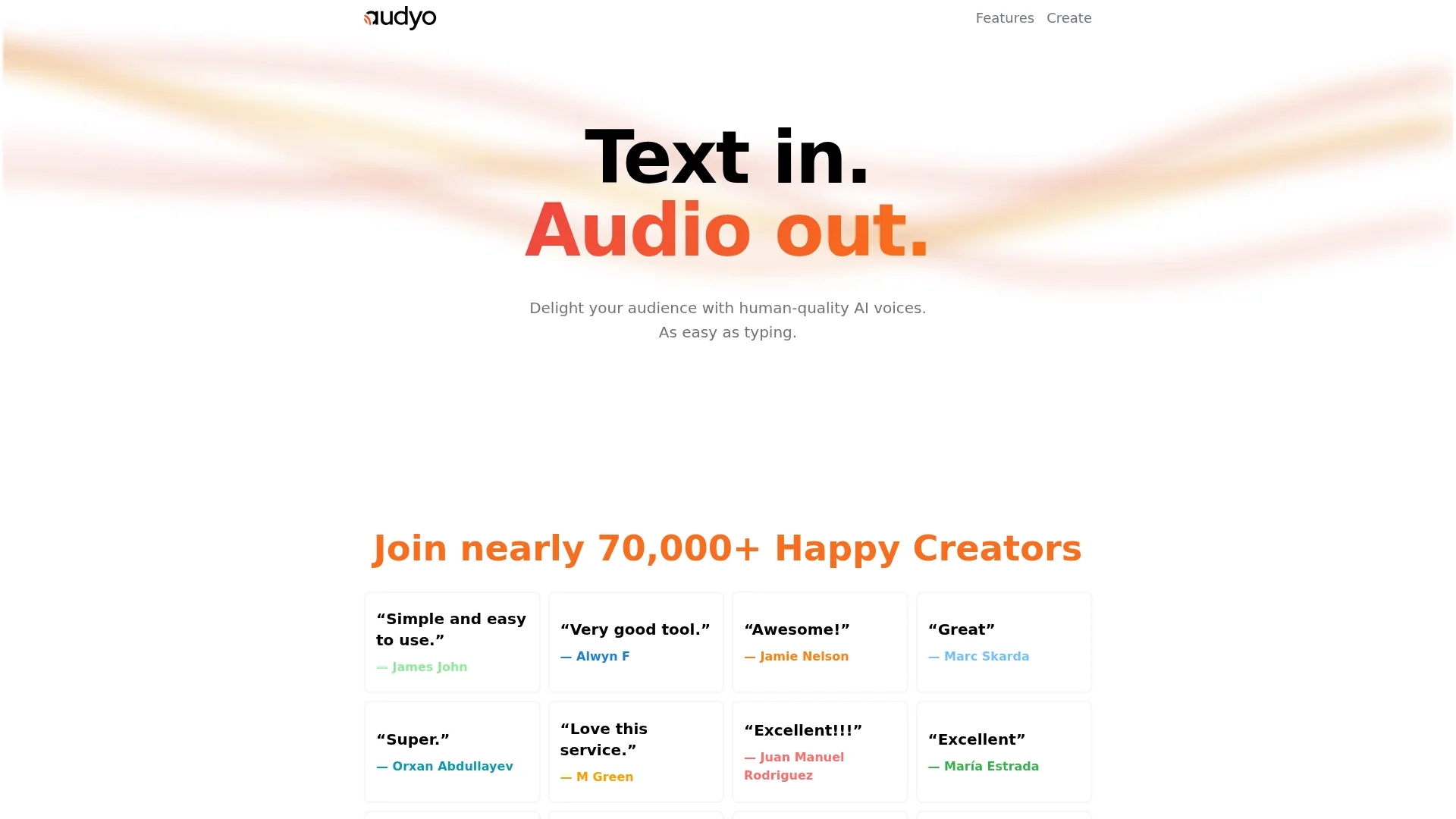 audyo homepage