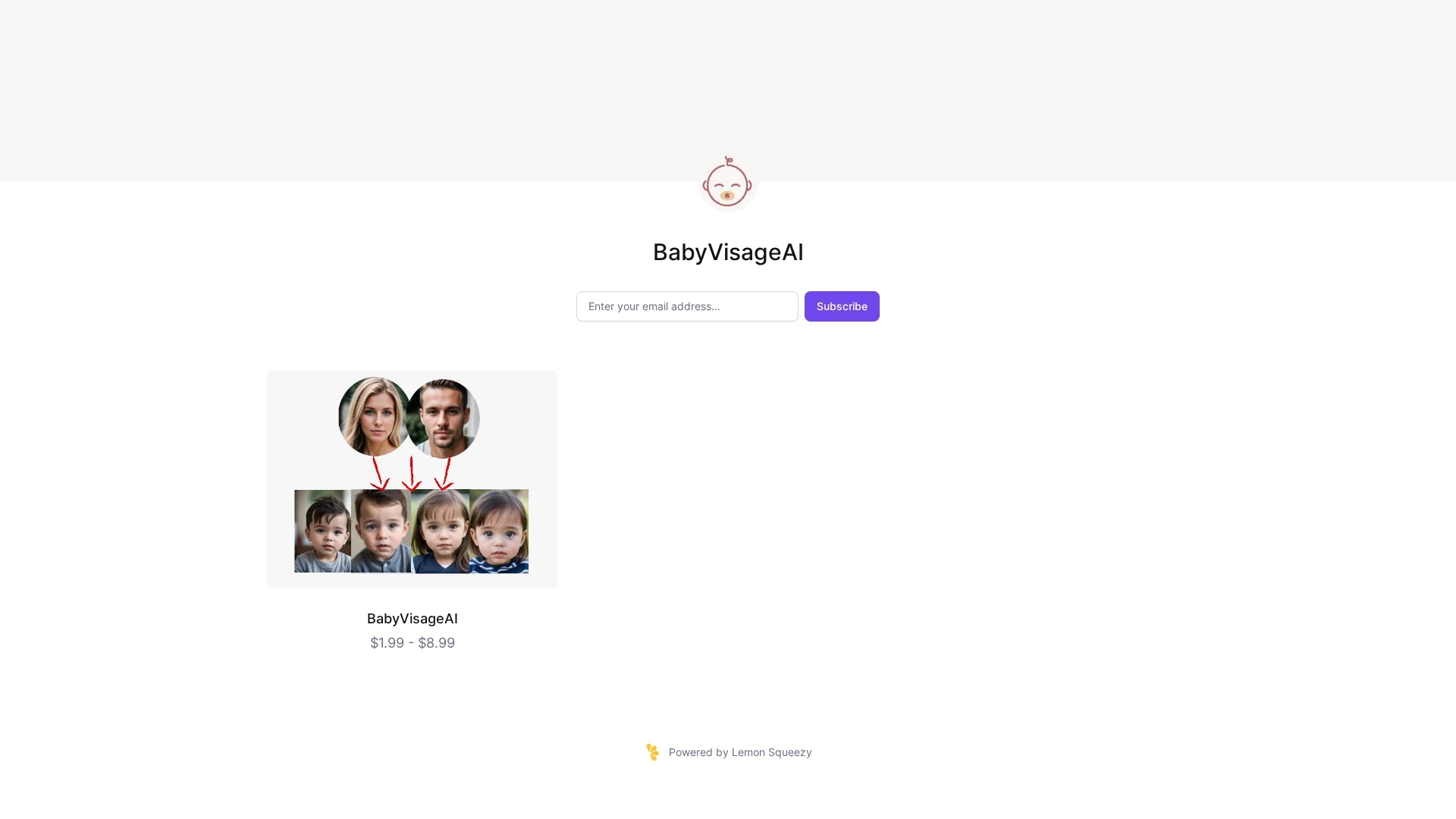 babyvisageai homepage