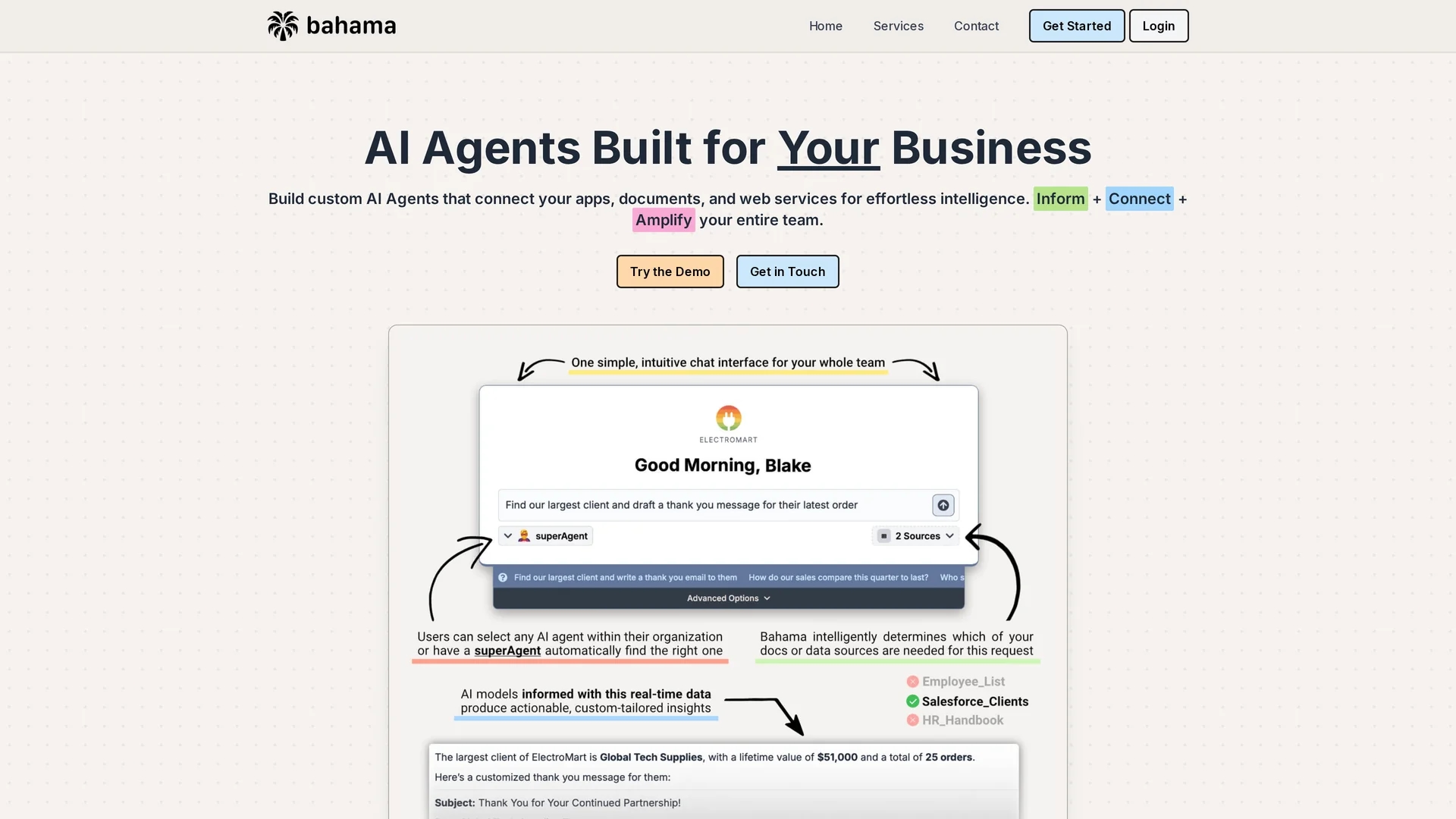 bahama homepage