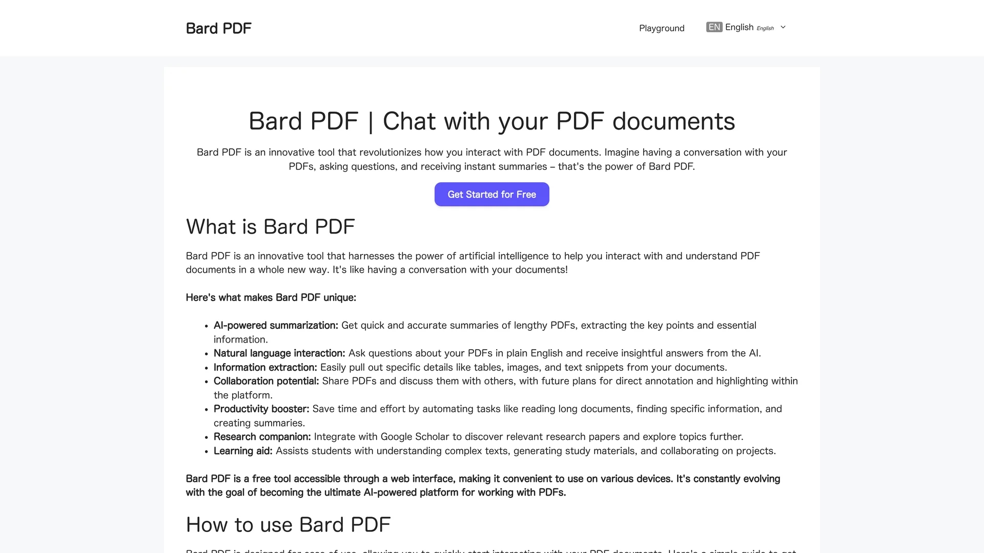 bard-pdf homepage
