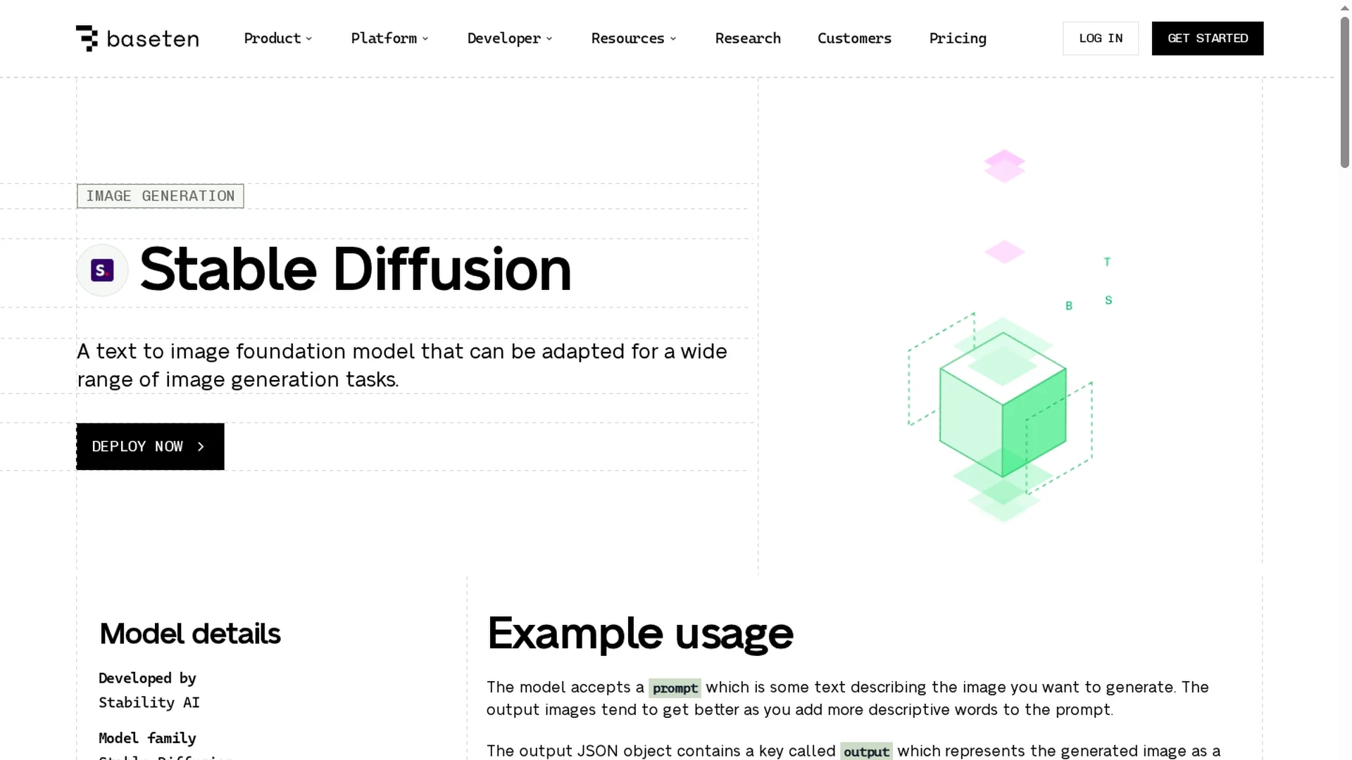 baseten homepage