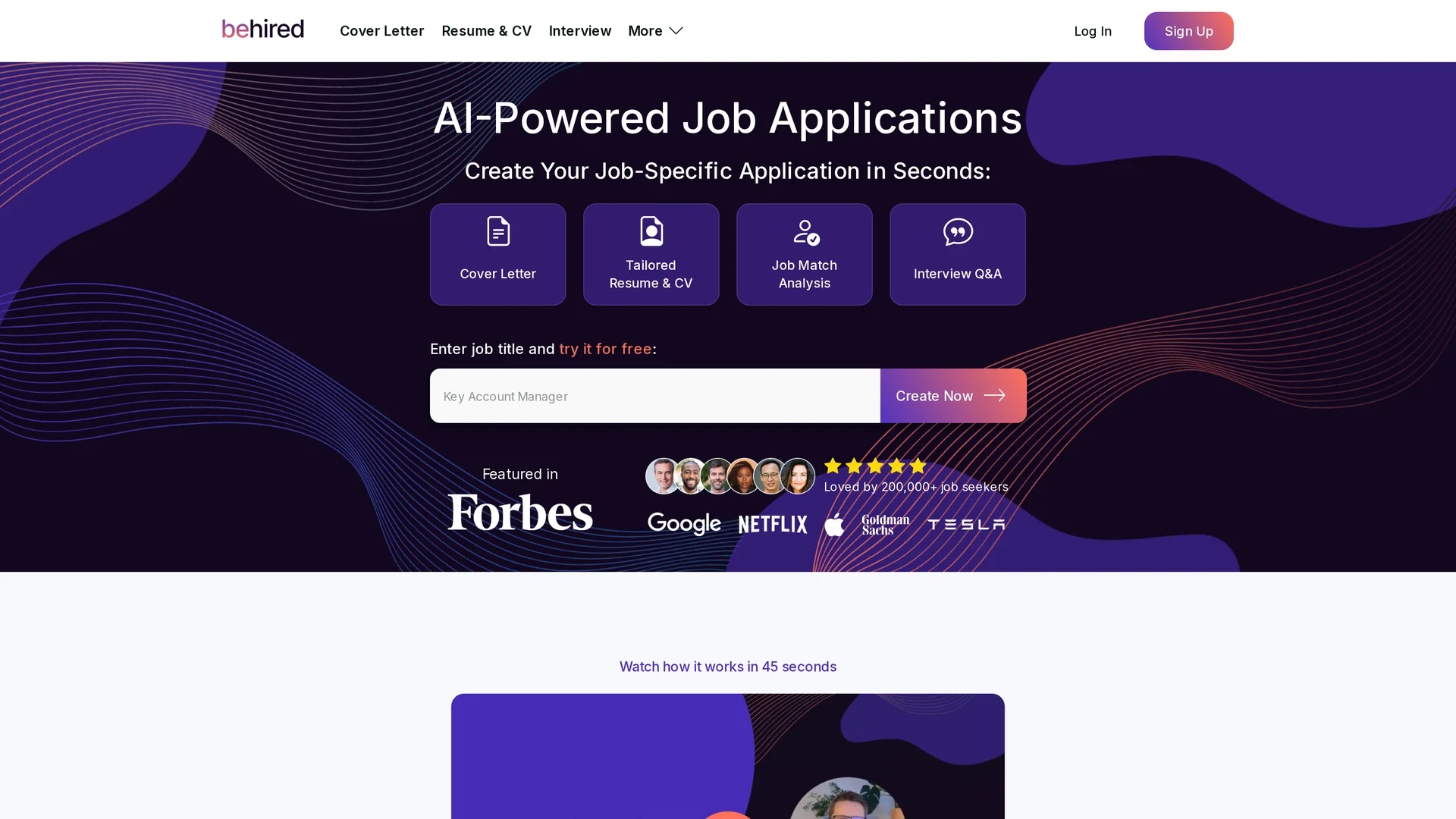 behired homepage
