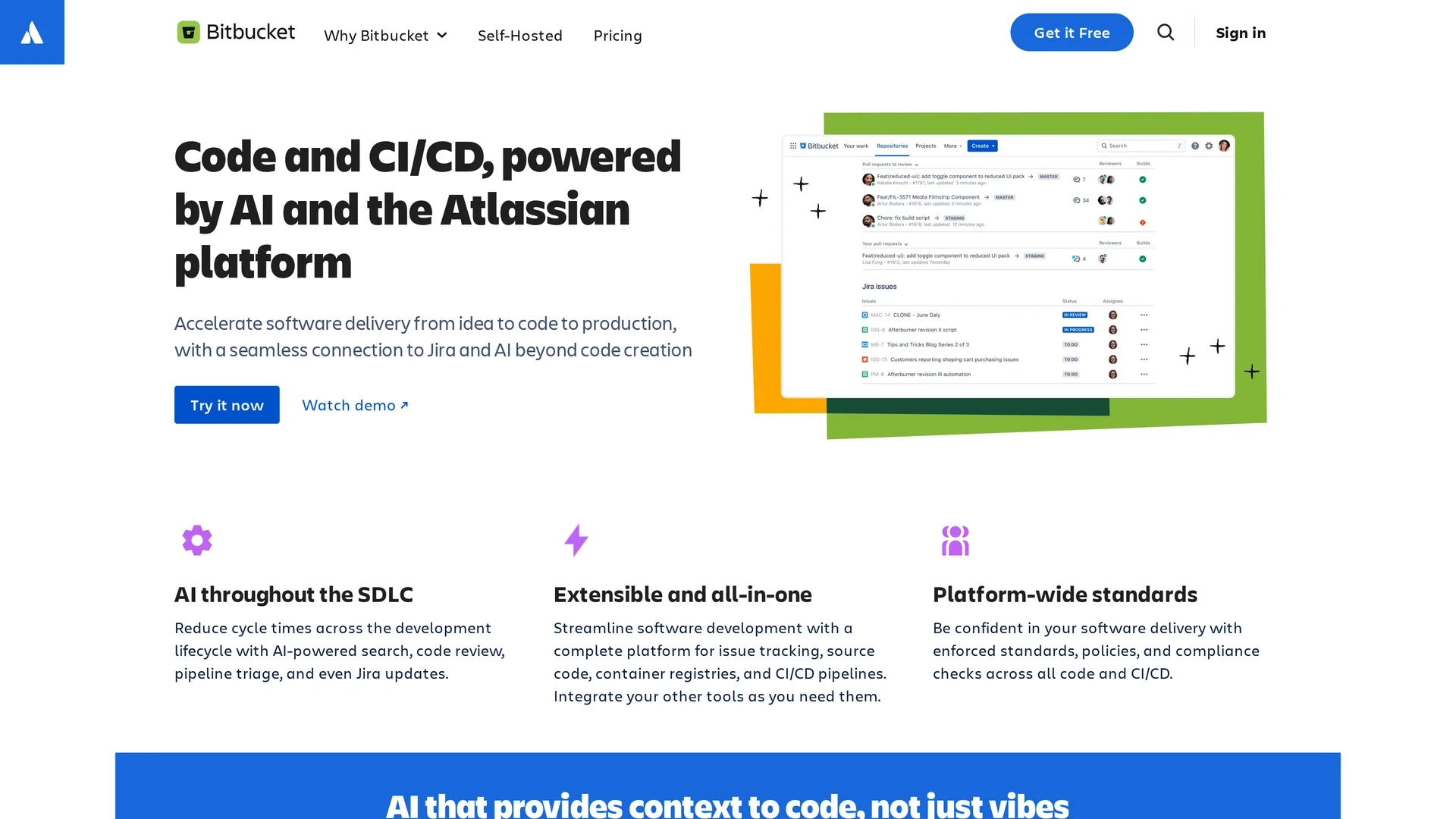 bitbucket homepage