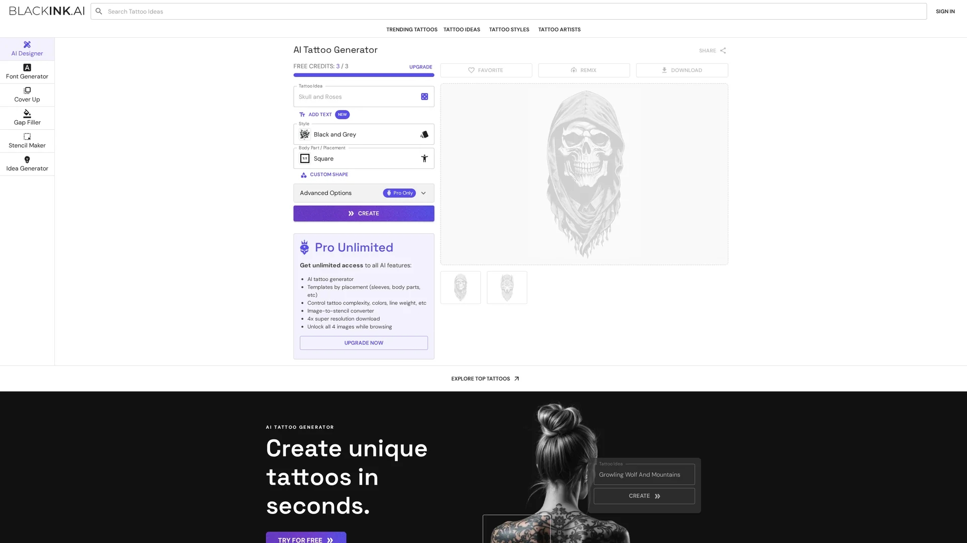 blackink-ai homepage