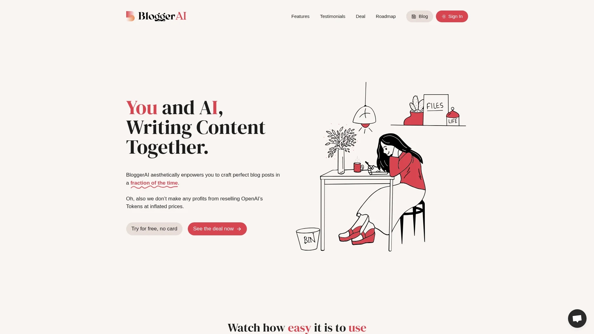 bloggerai homepage