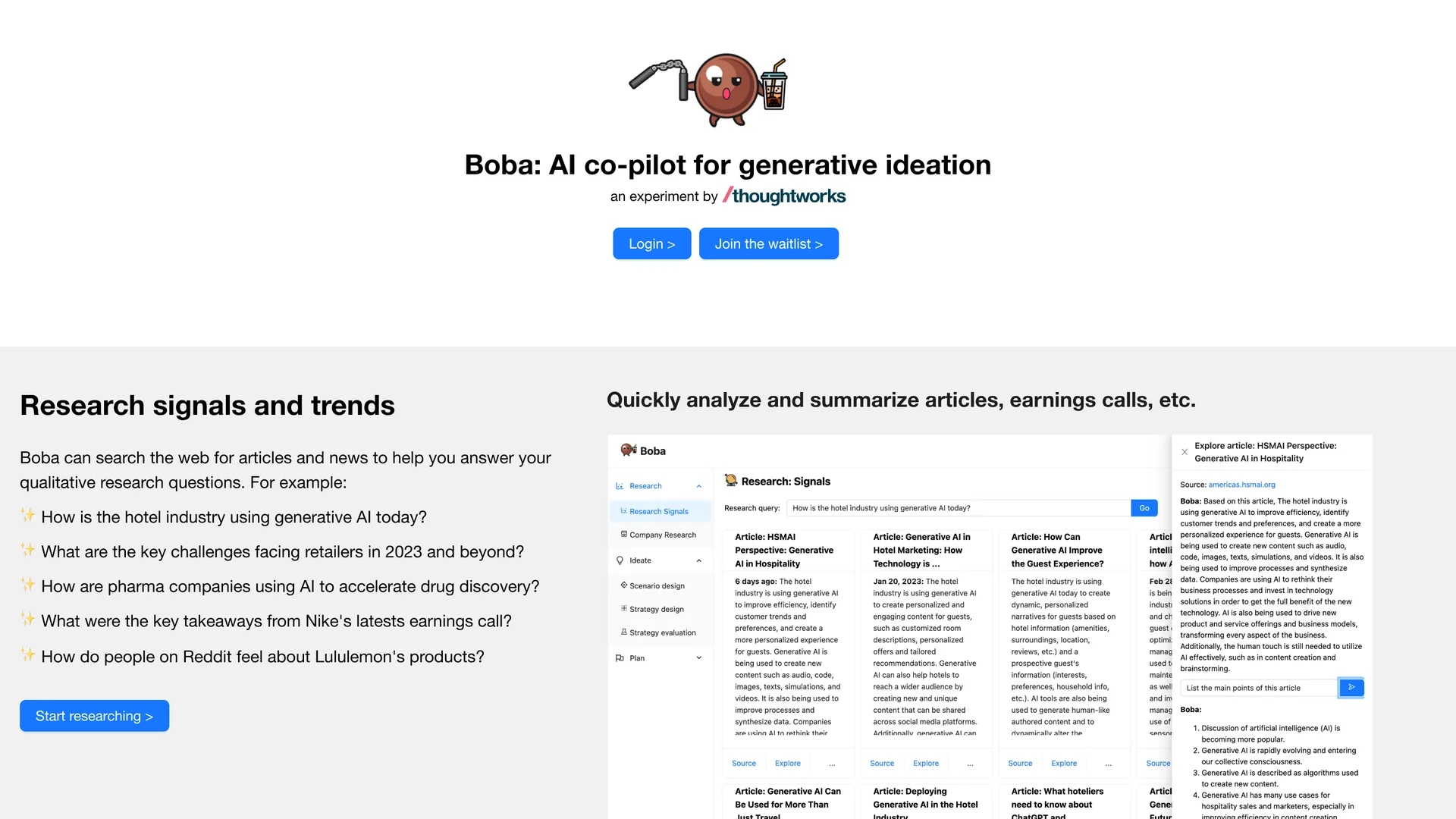 bobaai homepage