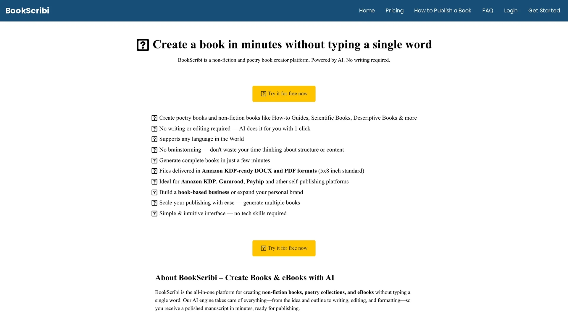 bookscribi homepage