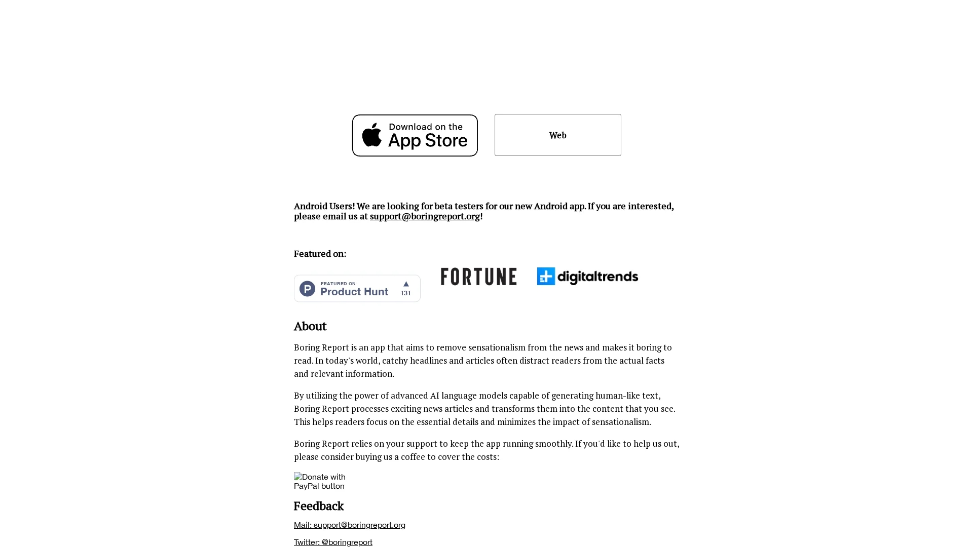 boring-report-news-by-ai homepage