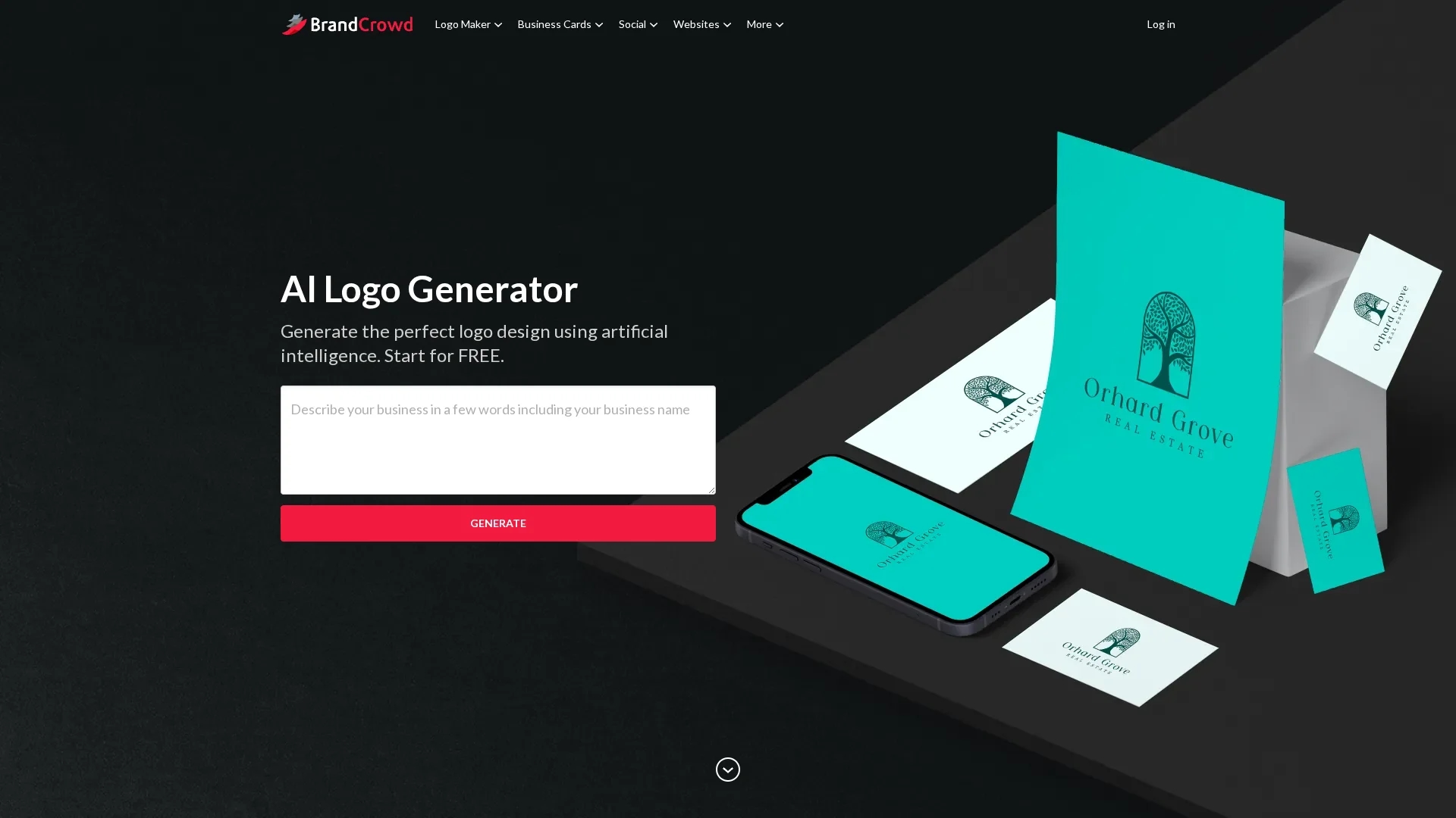 brandcrowd homepage