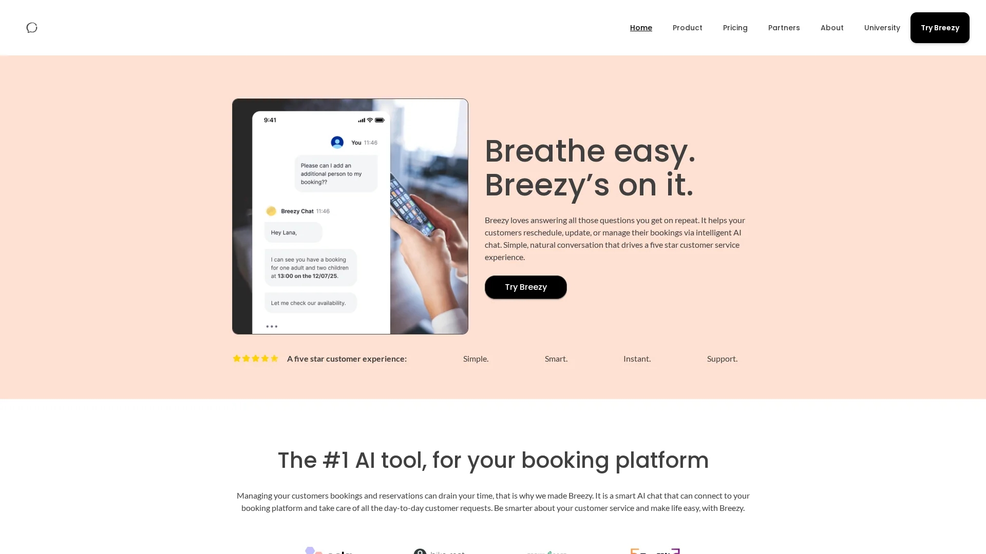 breezy-chat homepage