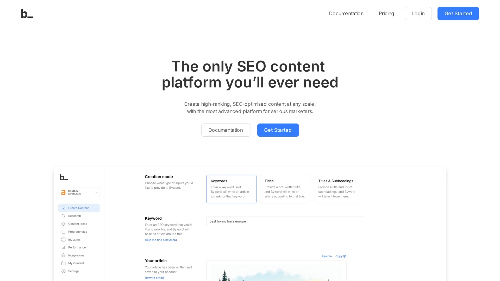 byword-ai homepage