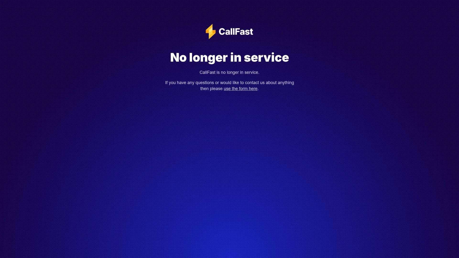 callfast homepage