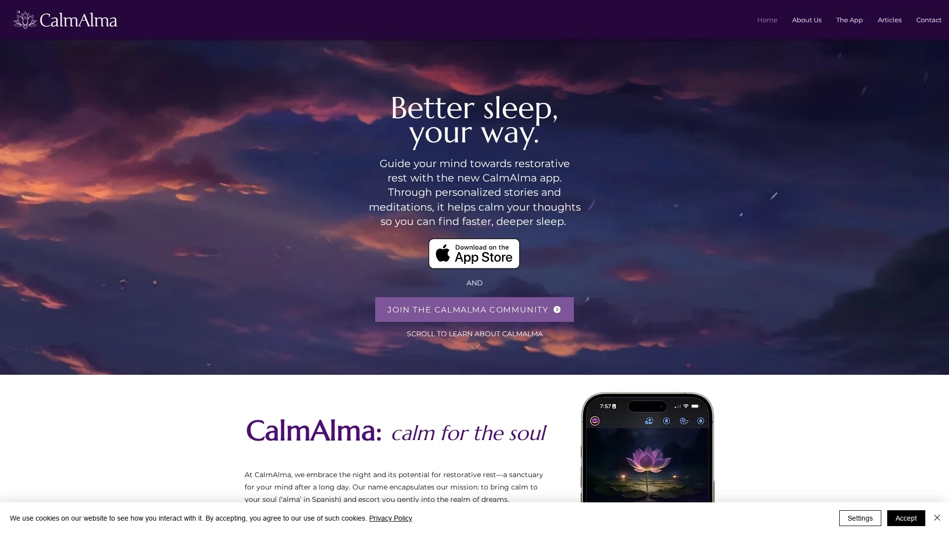 calmalma homepage
