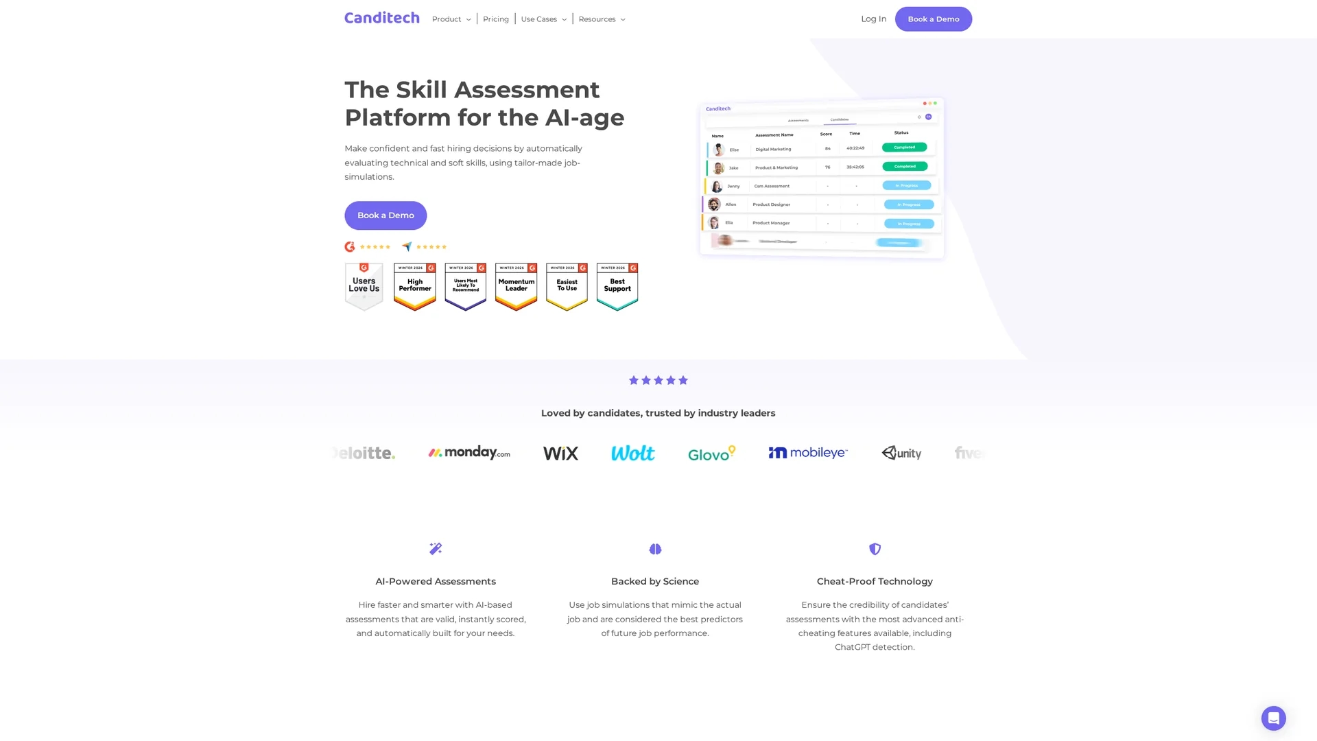 canditech homepage