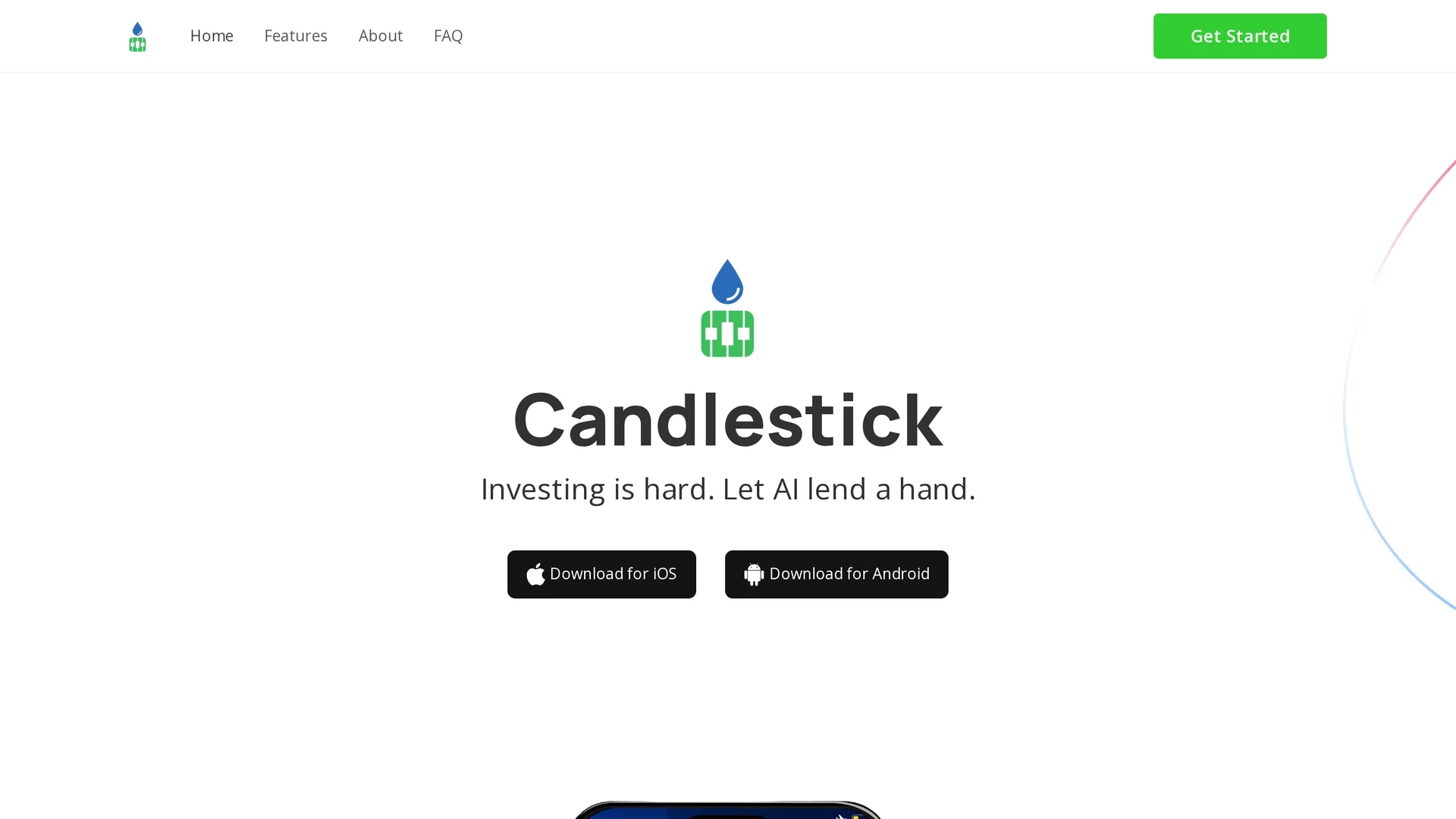 candlestick-ai homepage