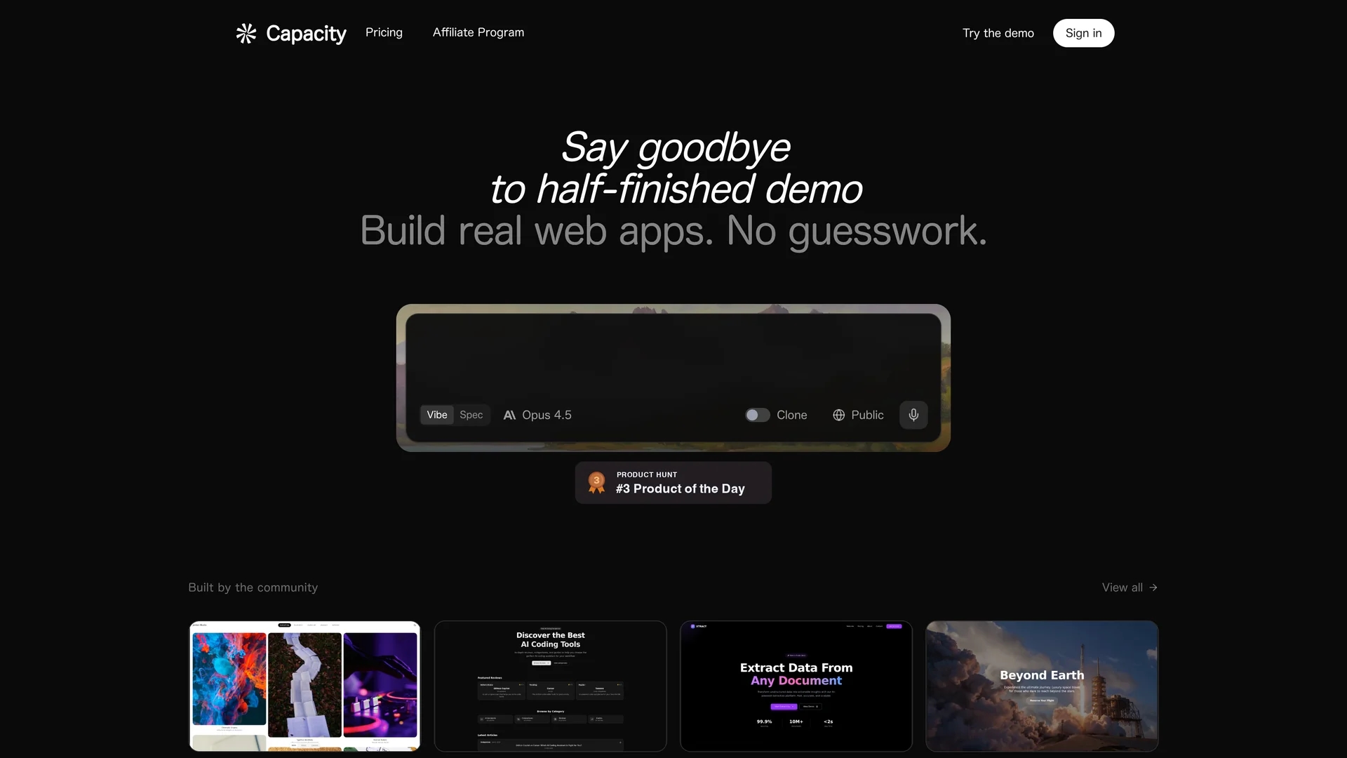 capacity homepage
