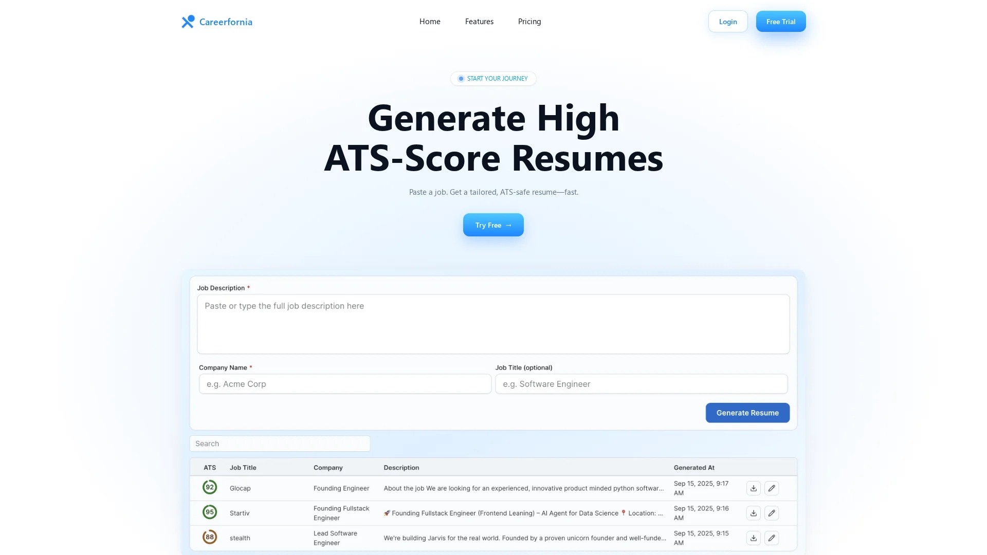 careerfornia homepage