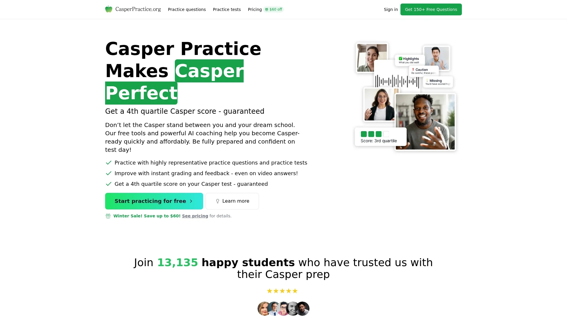 casperpractice homepage