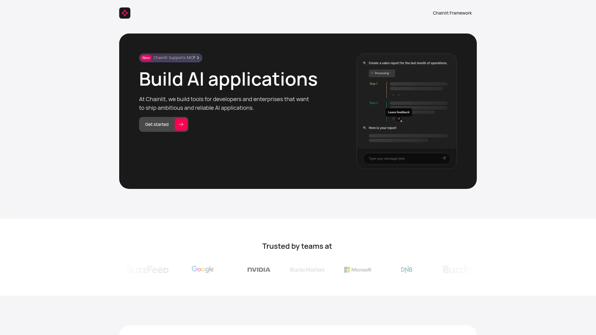 chainlit-io homepage