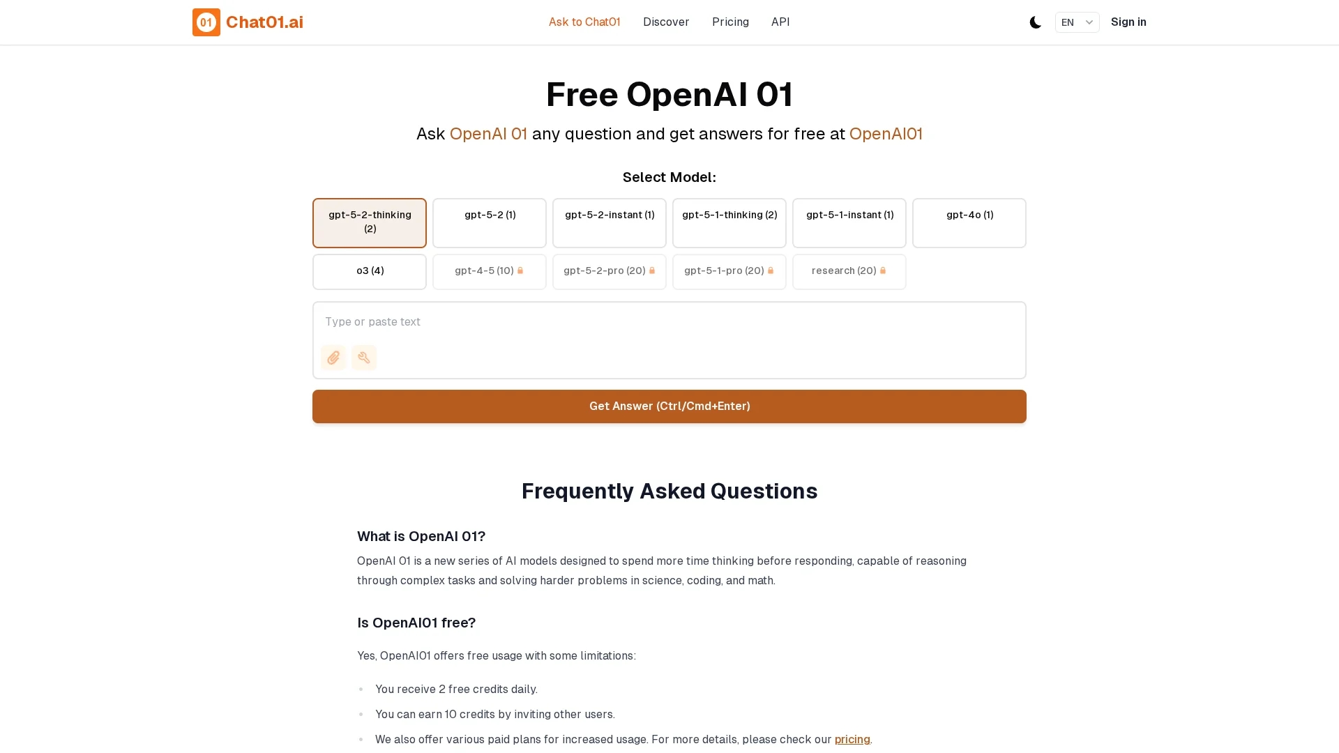 chat01-ai homepage