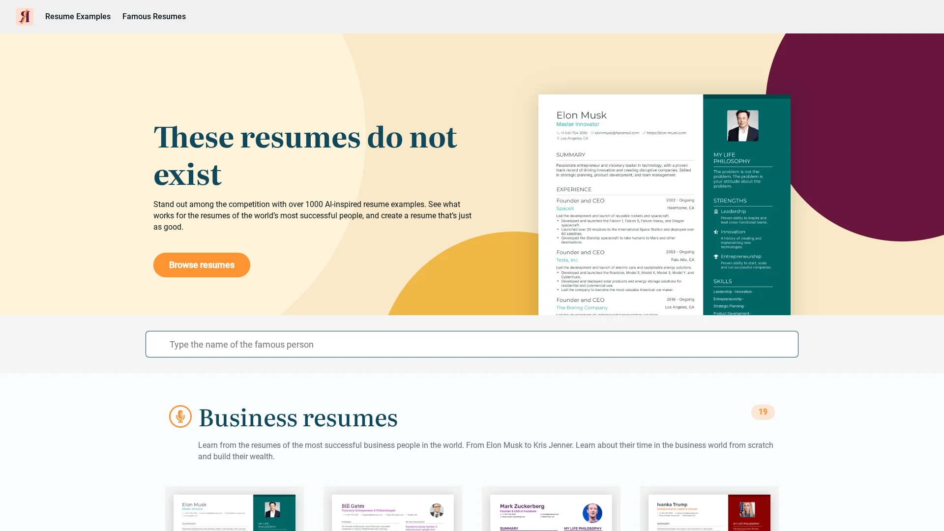 chatgpt-famous-resumes homepage