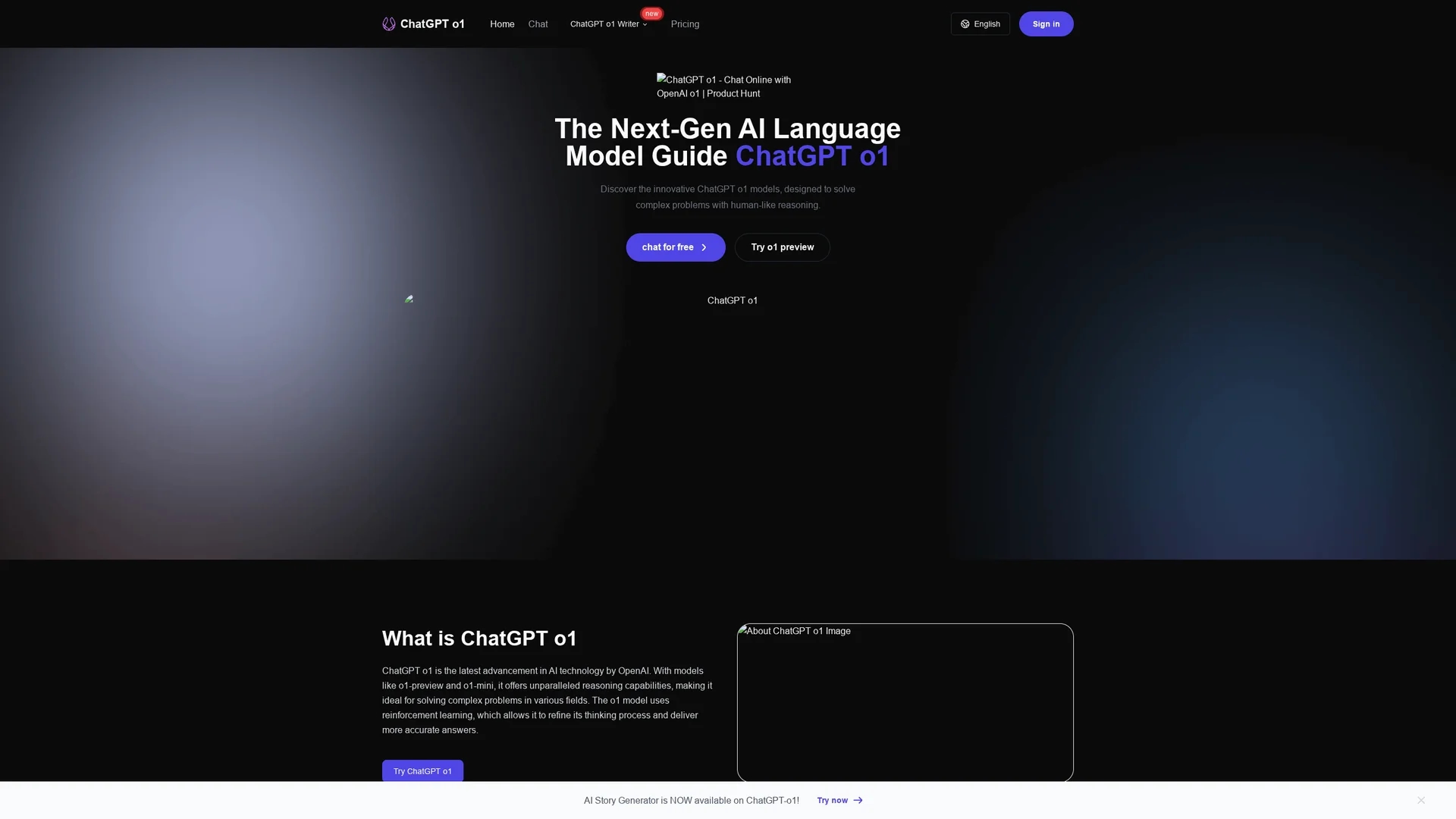 chatgpt-o1 homepage