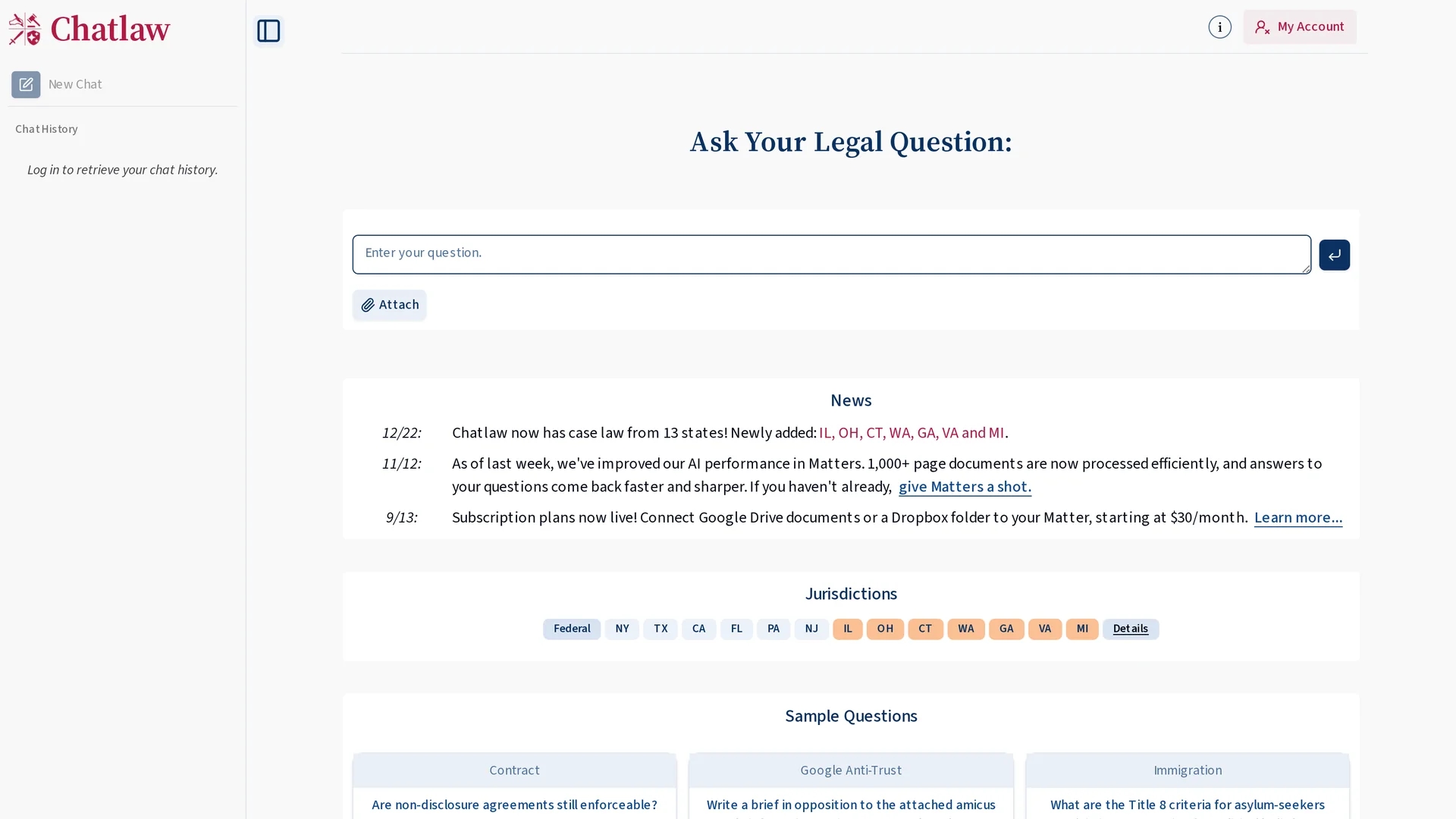chatlaw homepage