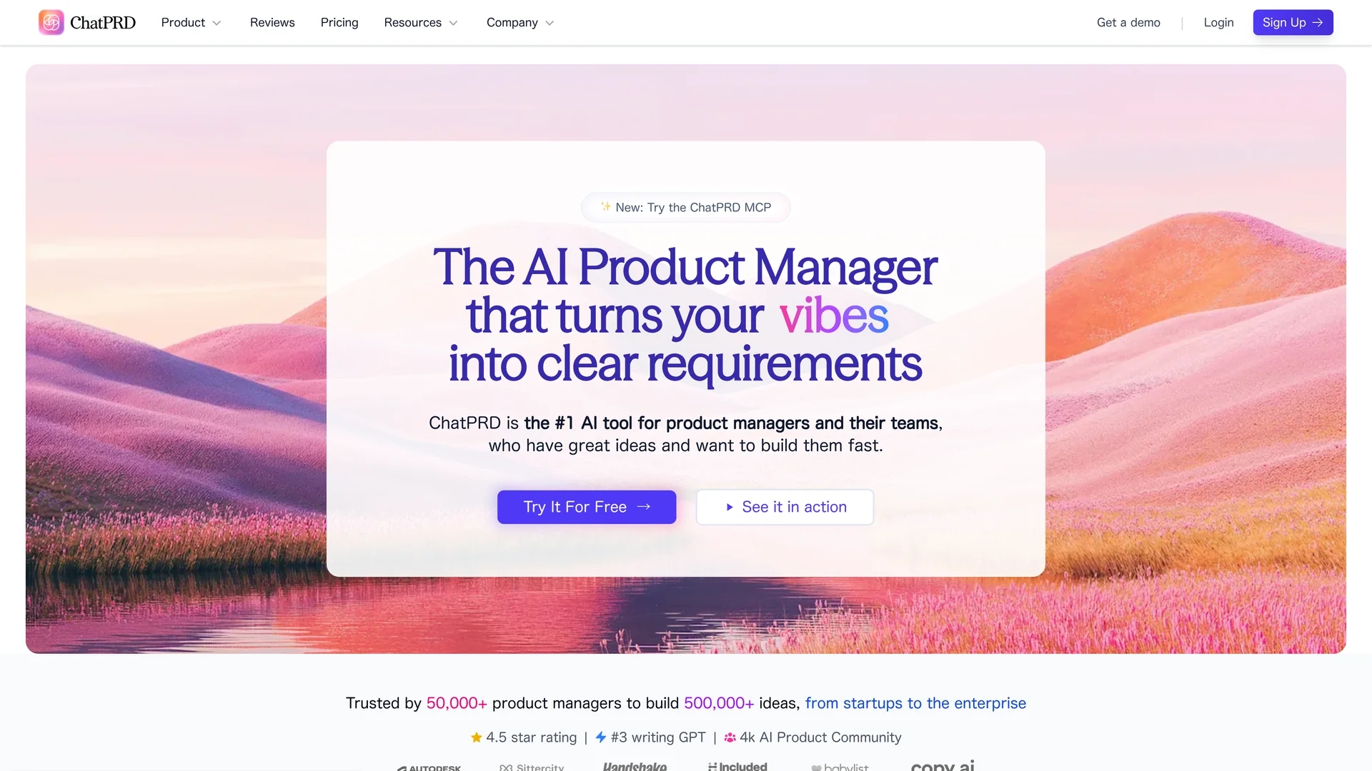 chatprd homepage