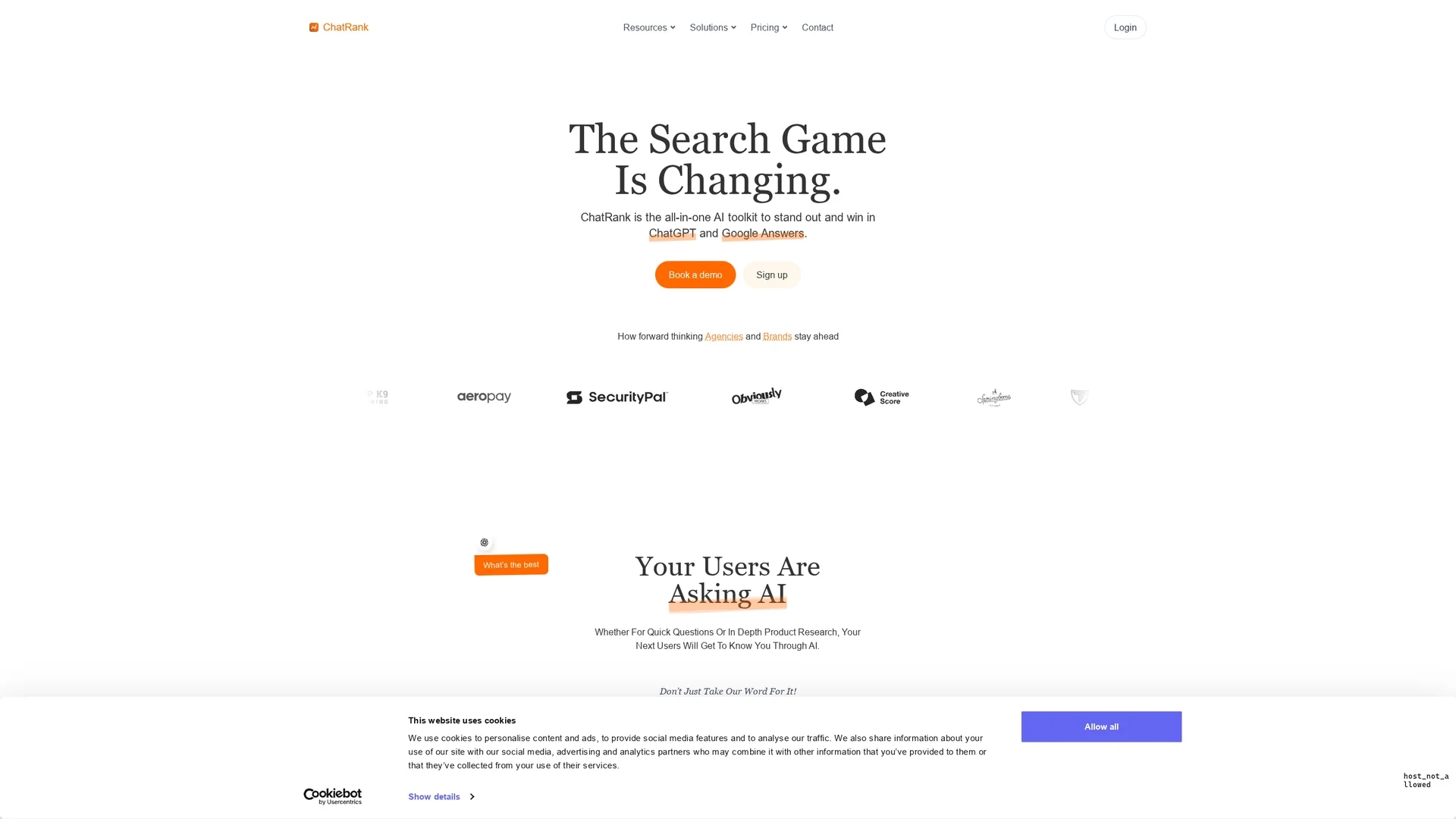 chatrank homepage