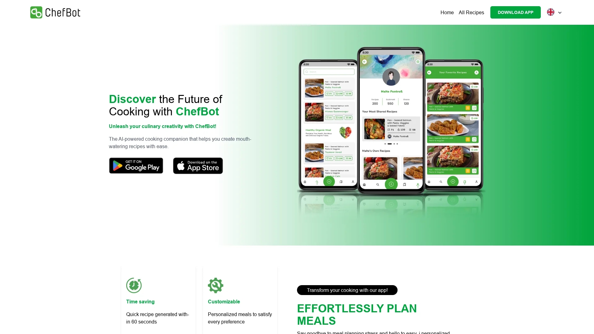 chefbot homepage