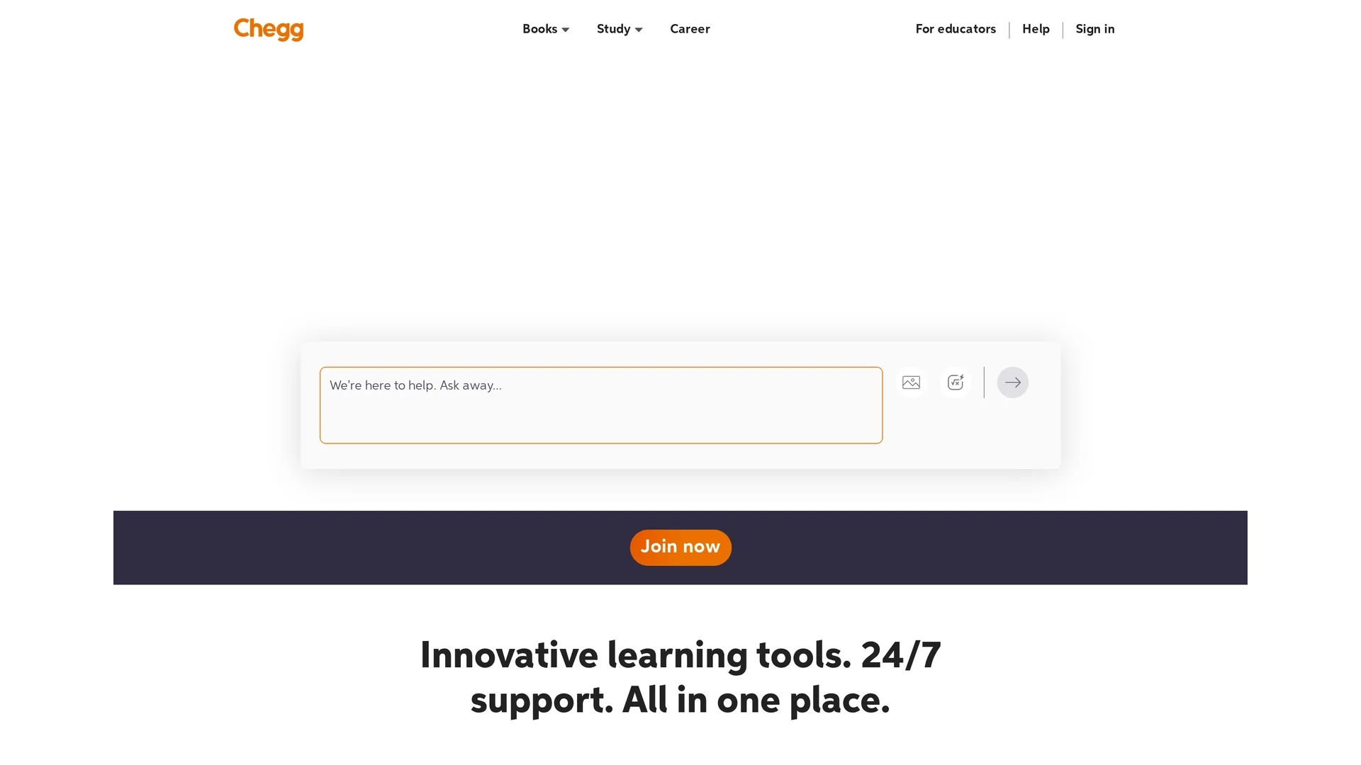 chegg homepage