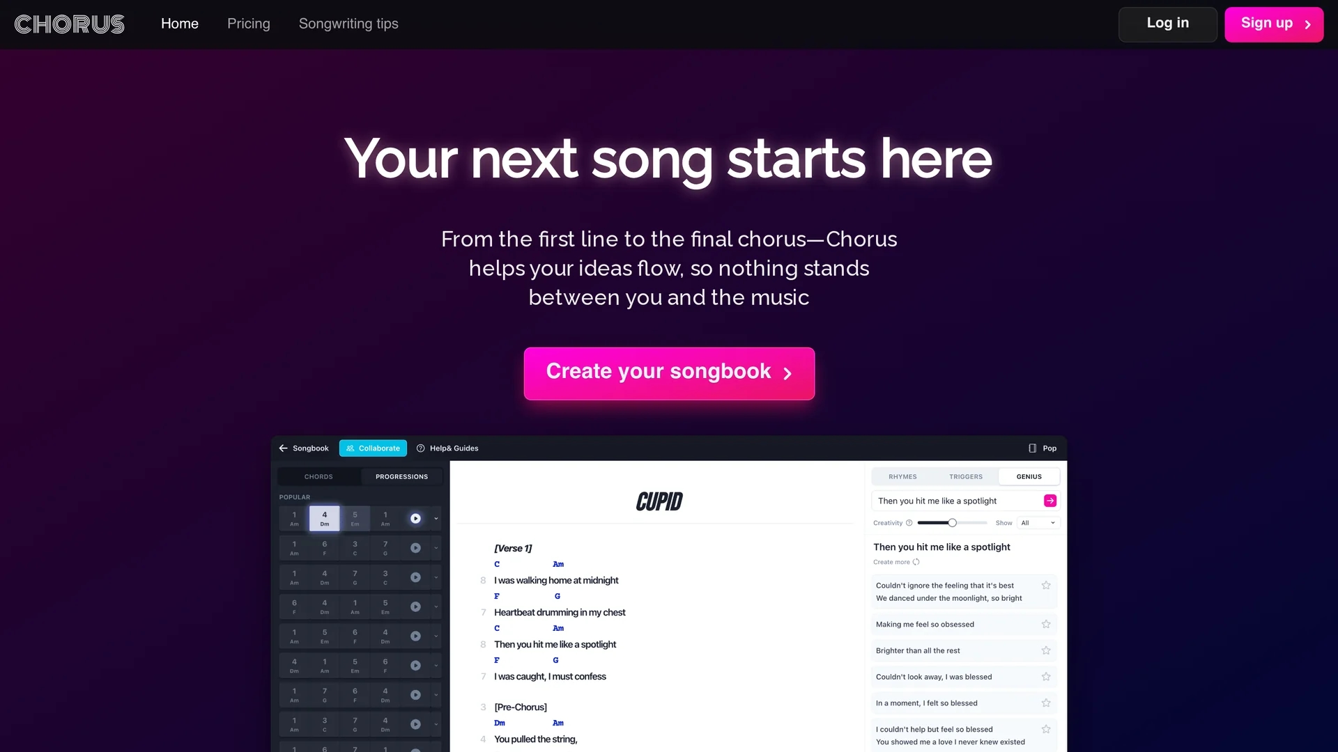 chorus homepage