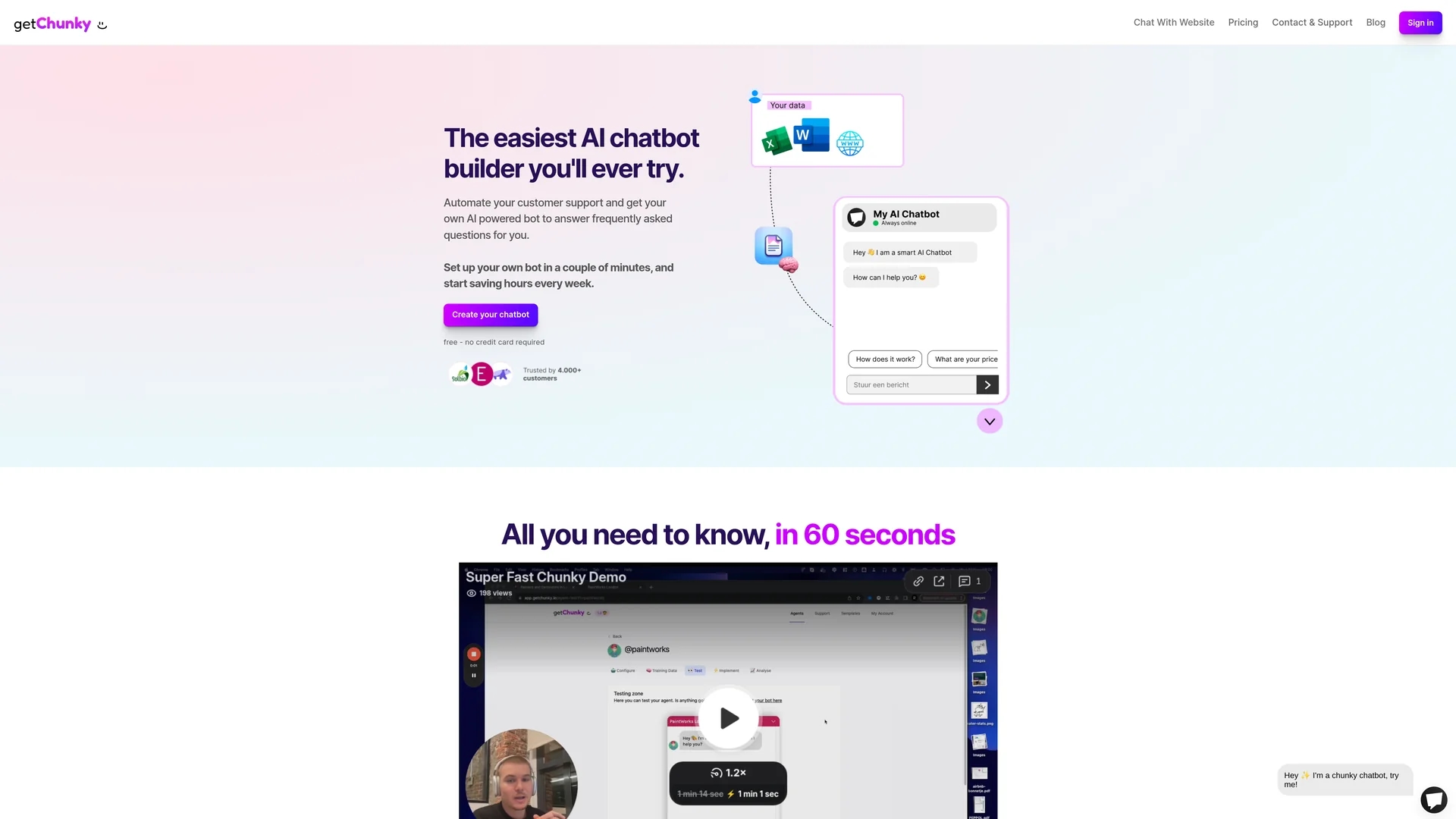 chunky homepage