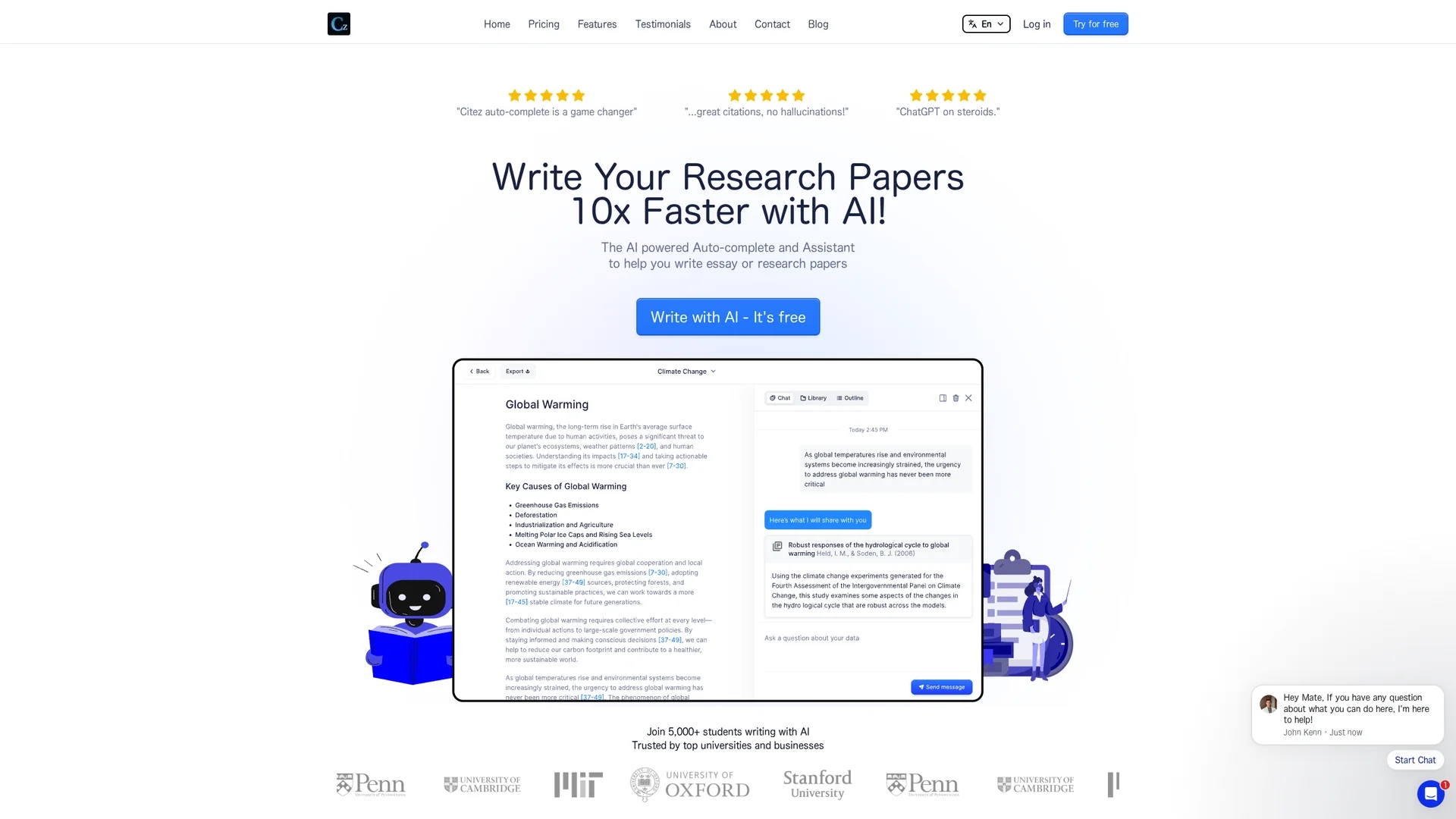 citez-ai homepage
