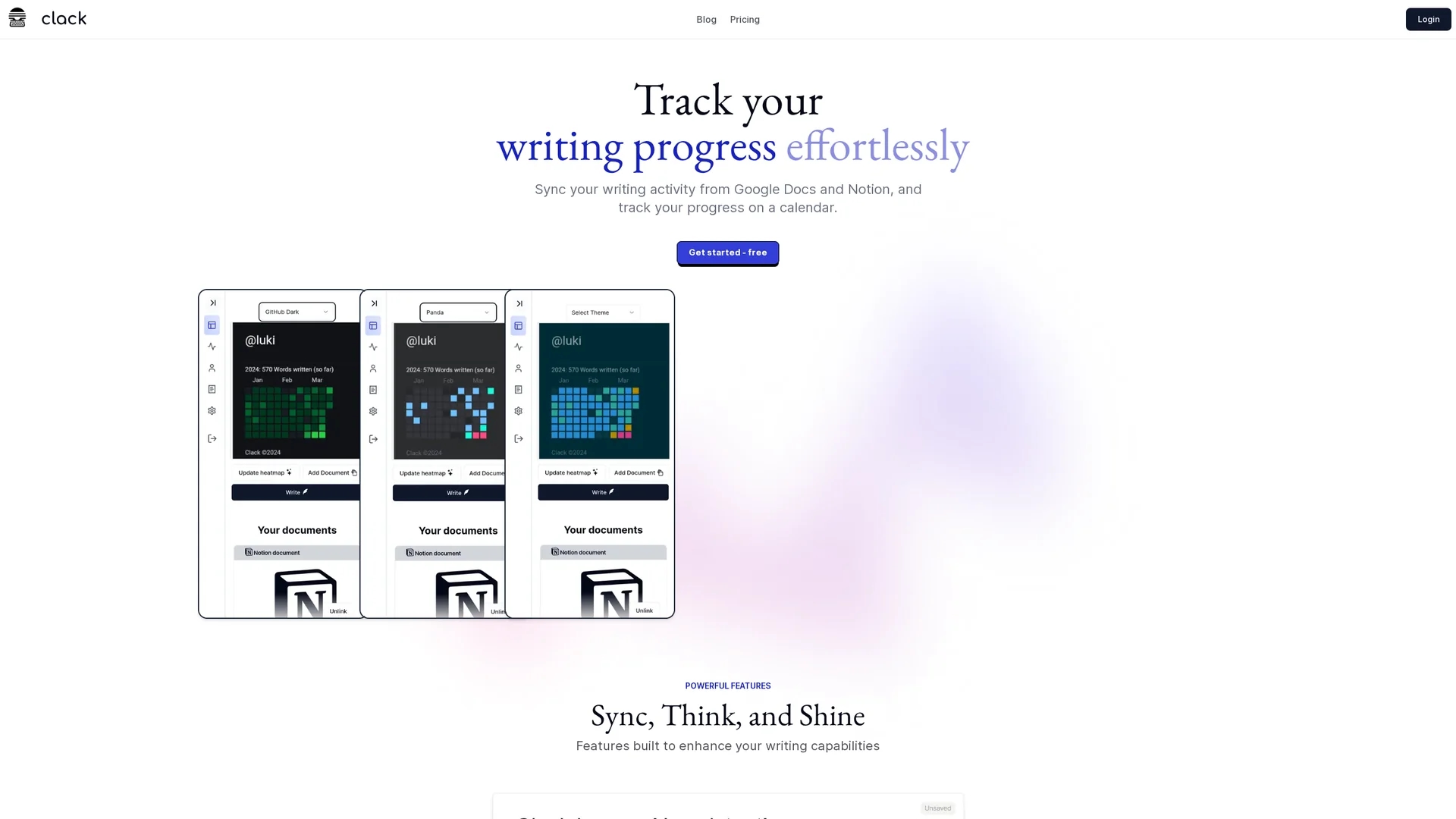 clack homepage