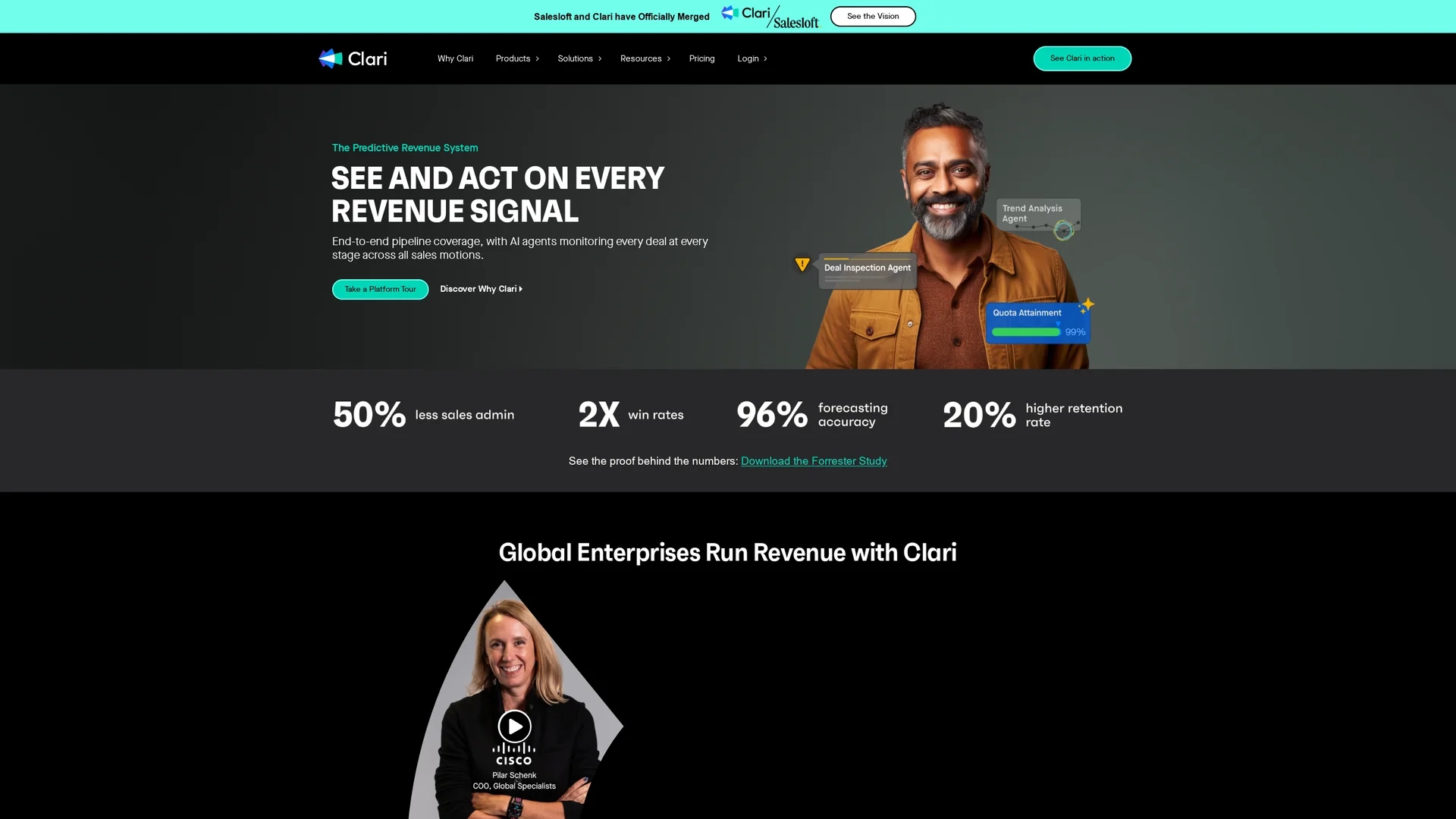 clari-revenue-platform homepage