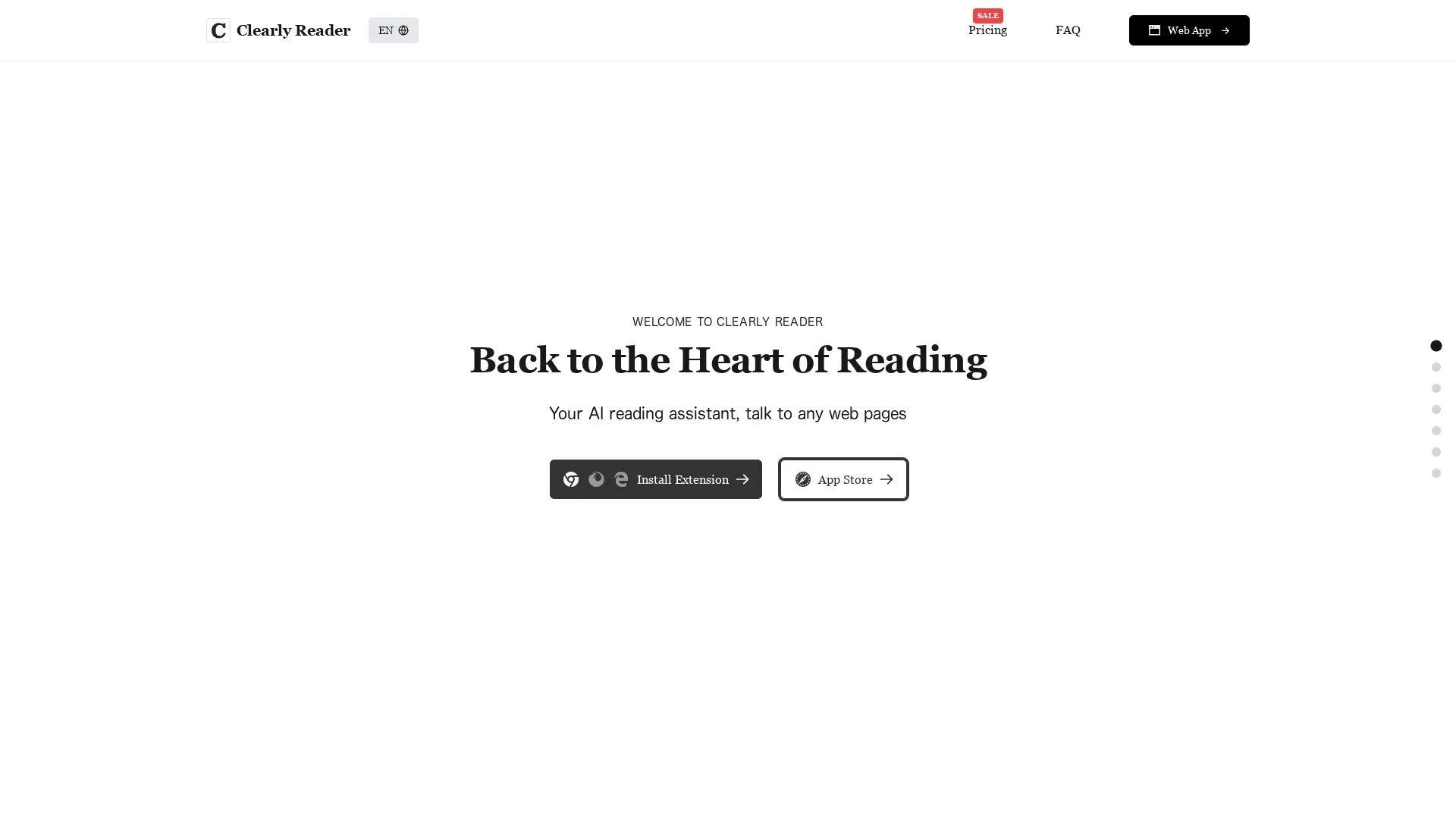 clearly-reader homepage