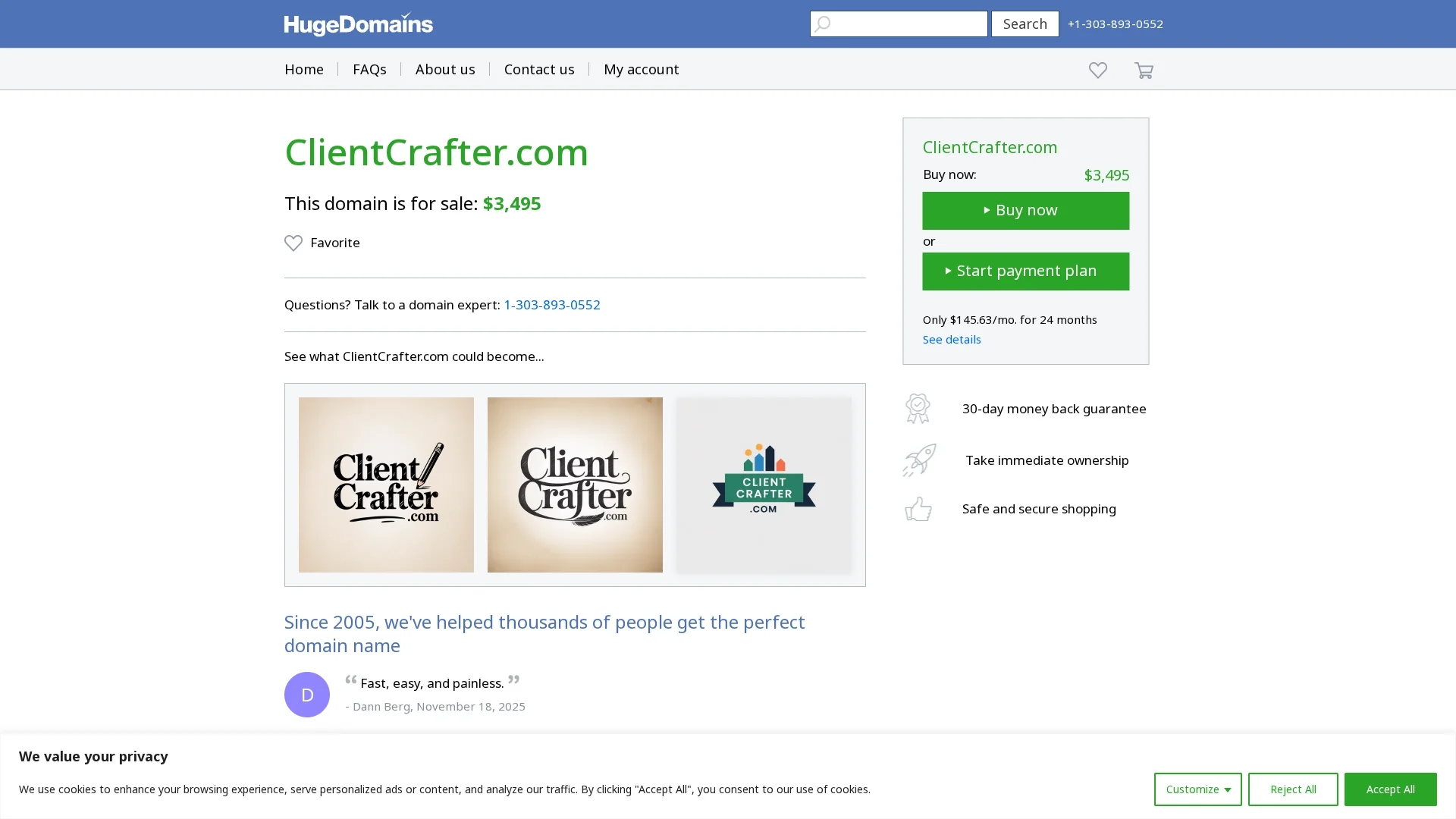 client-crafter homepage