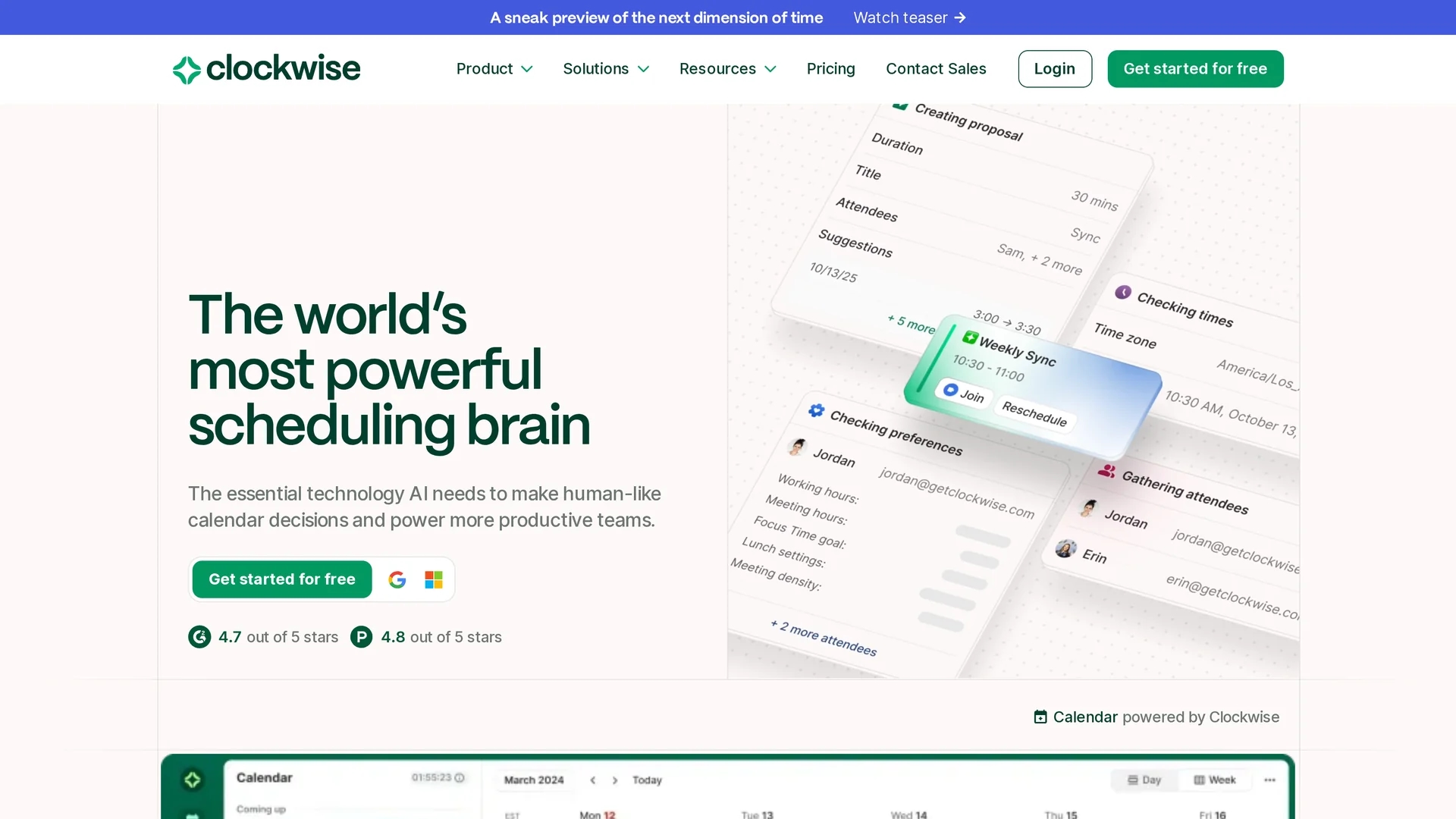 clockwise-ai homepage