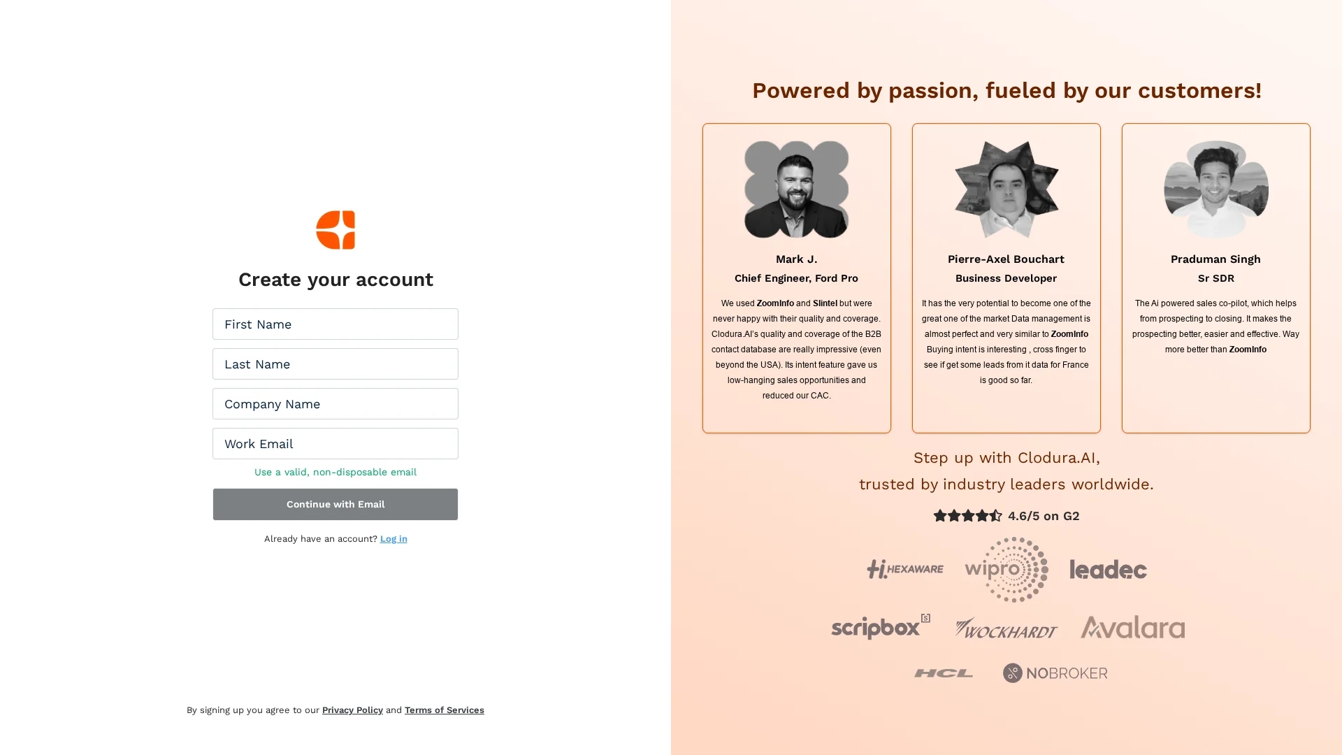 clodura-ai homepage